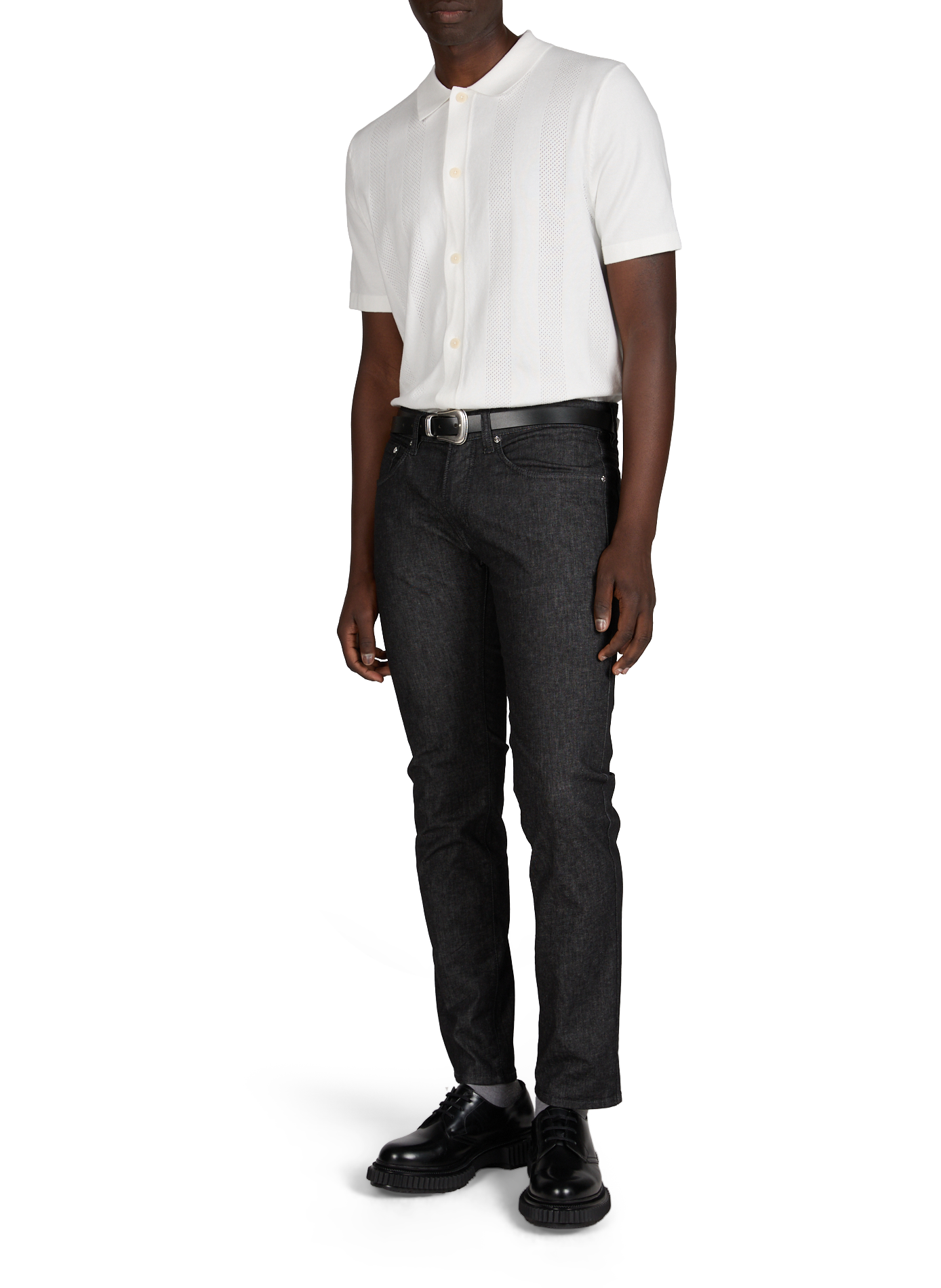 Jean coupe slim en coton mélangé PIERRE CARDIN Gris