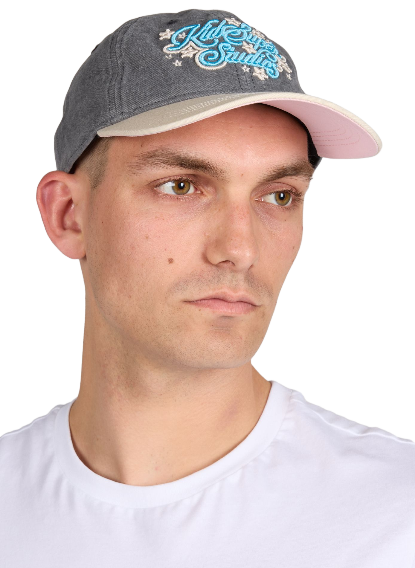 Berretto ricamato in cotone KIDSUPER Grigio