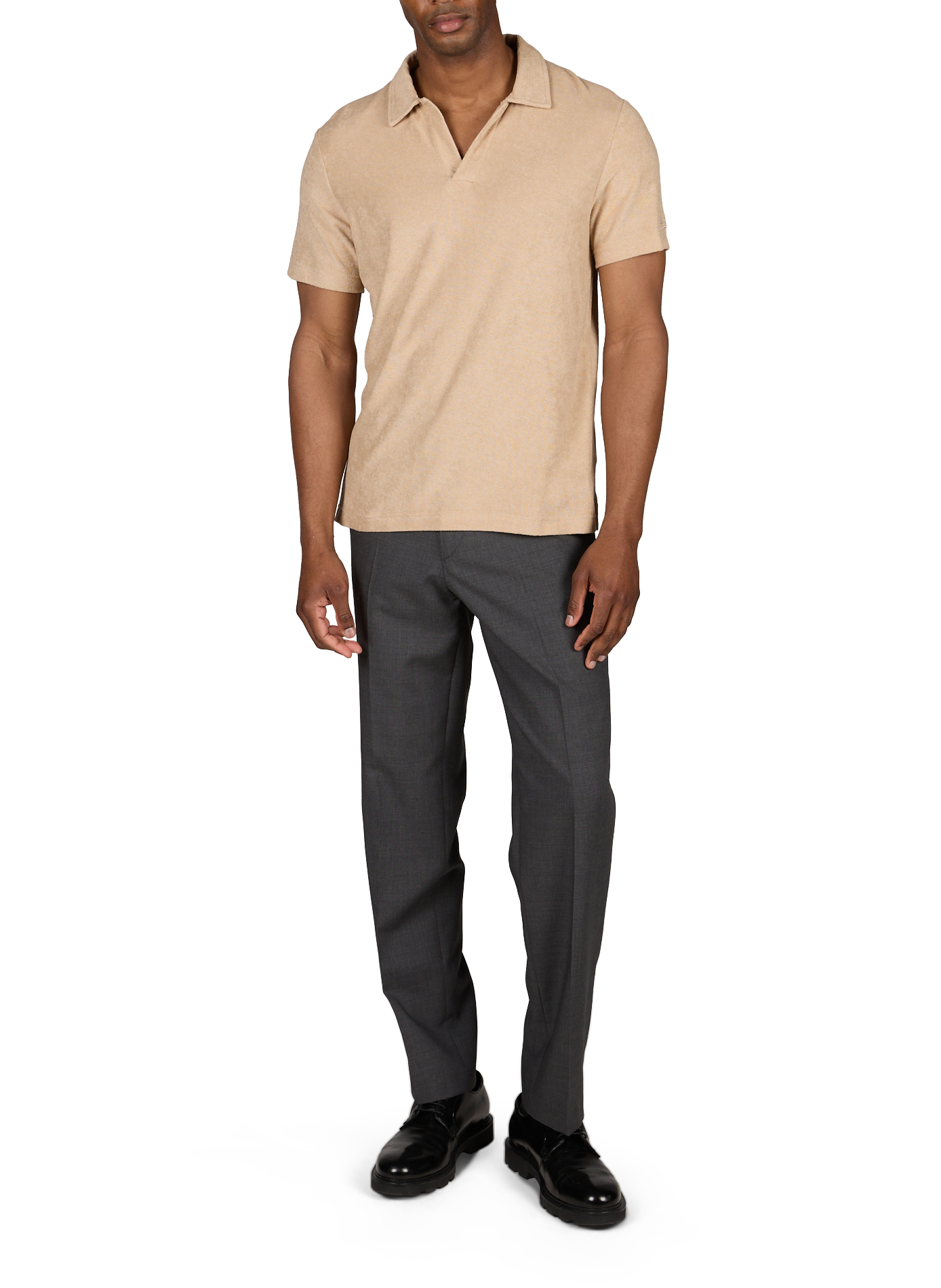 Kurzarm-Poloshirt aus Frottee MC2 SAINT BARTH Beige