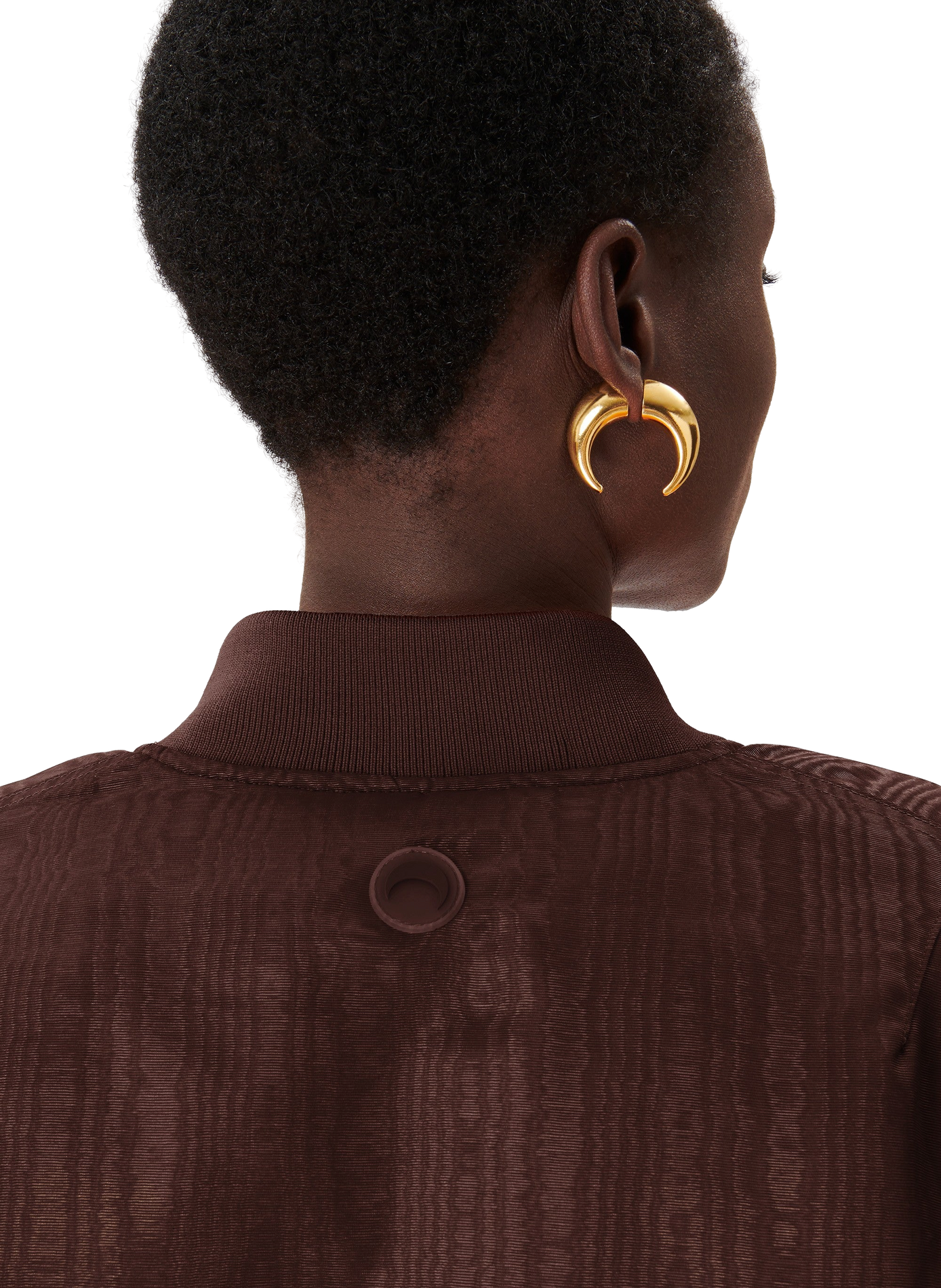 Upcycled single gold plated shamanic stud earring MARINE SERRE Golden