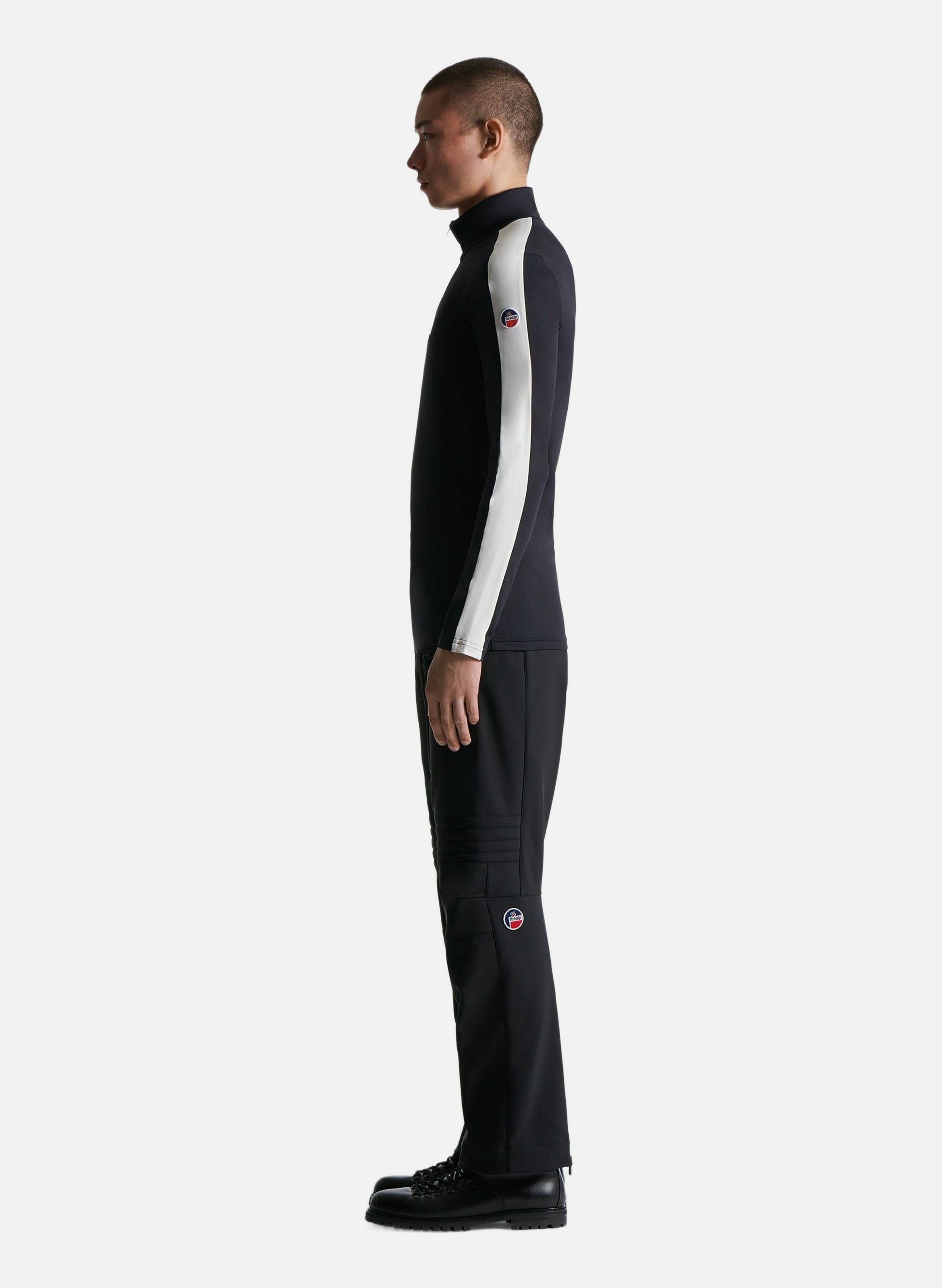 Sous pull de ski alpille col montant coupe ajustée FUSALP Noir