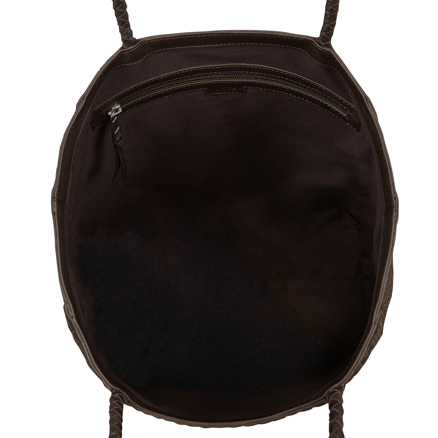 Sac cabas en cuir tressé IKKS Marron