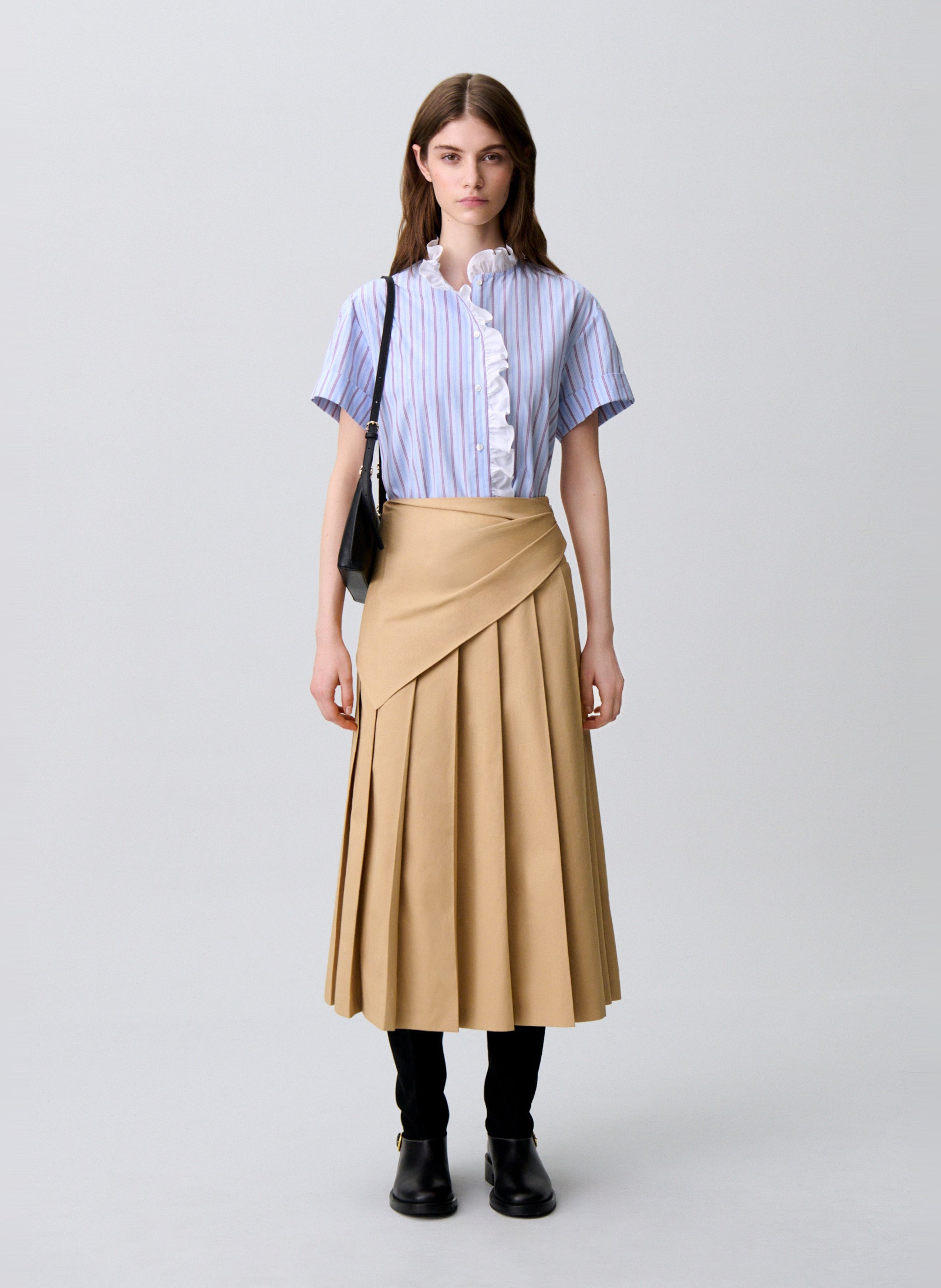 Chemise droite à rayures en coton CLAUDIE PIERLOT Multicolore