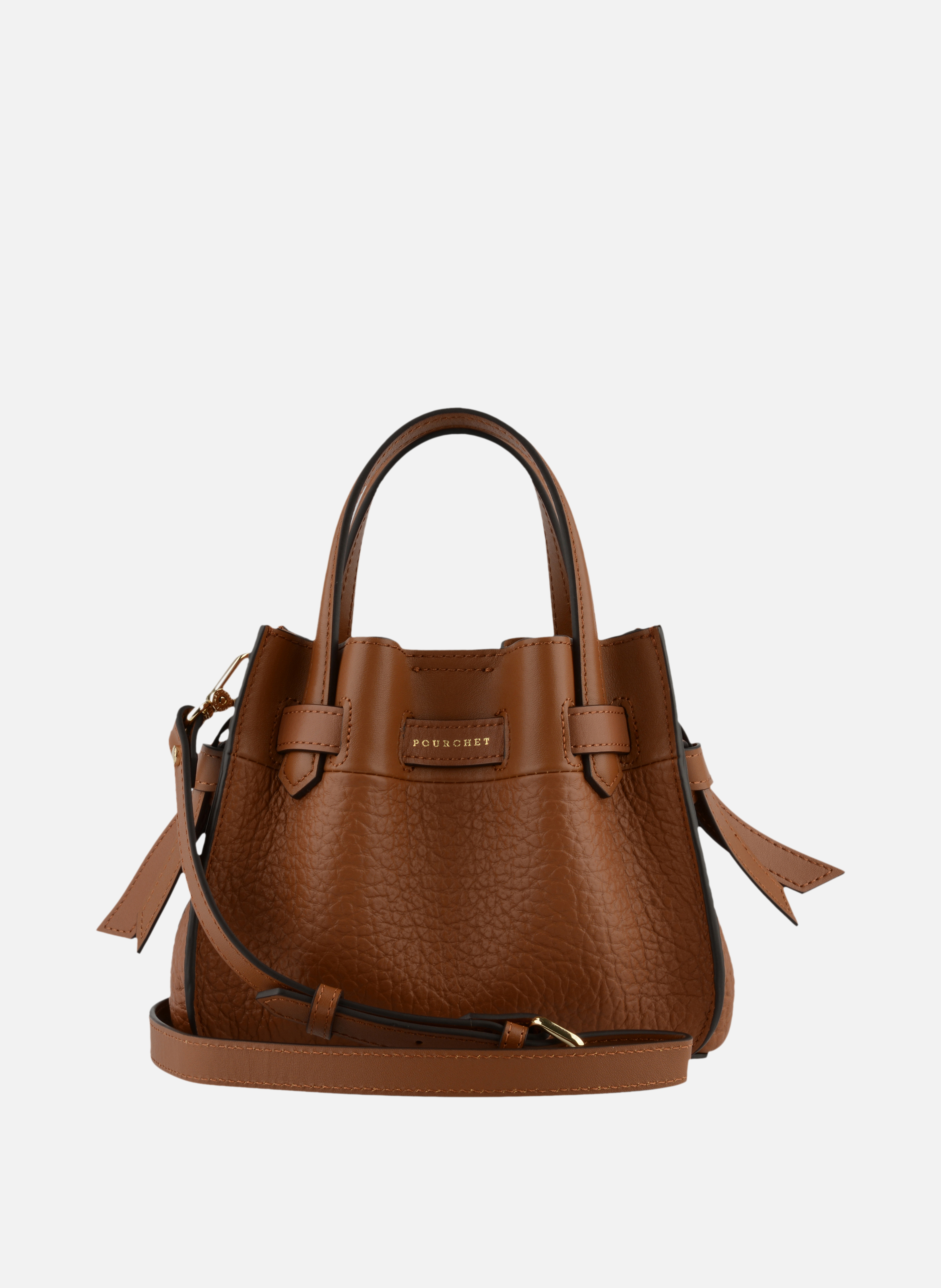 Blossom | sac à main nano en cuir de vachette | Marron POURCHET Femme