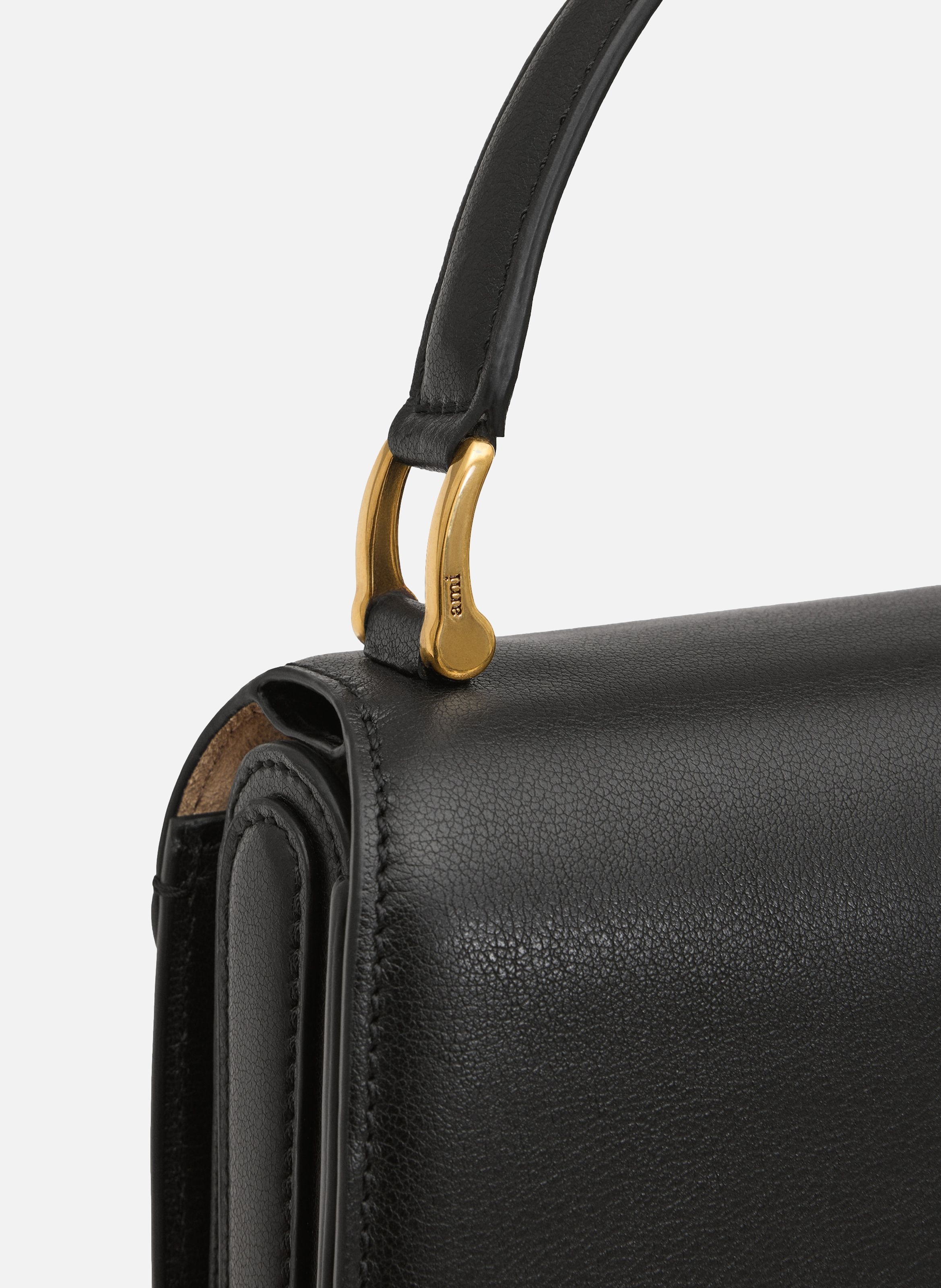 Sac porté main paris paris unisexe en cuir de vachette AMI PARIS Noir