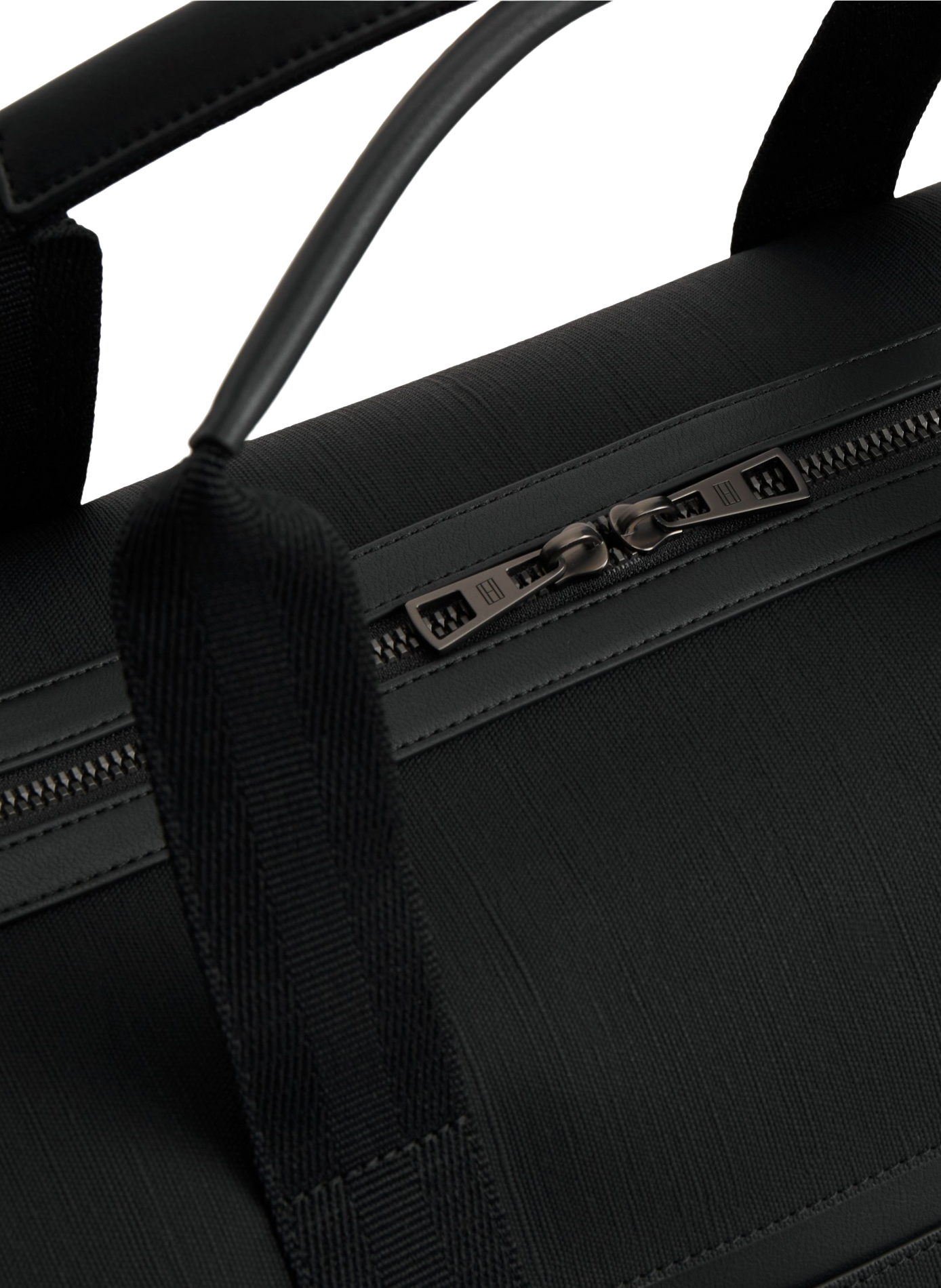Textured travel bag with embroidered logo TOMMY HILFIGER Black
