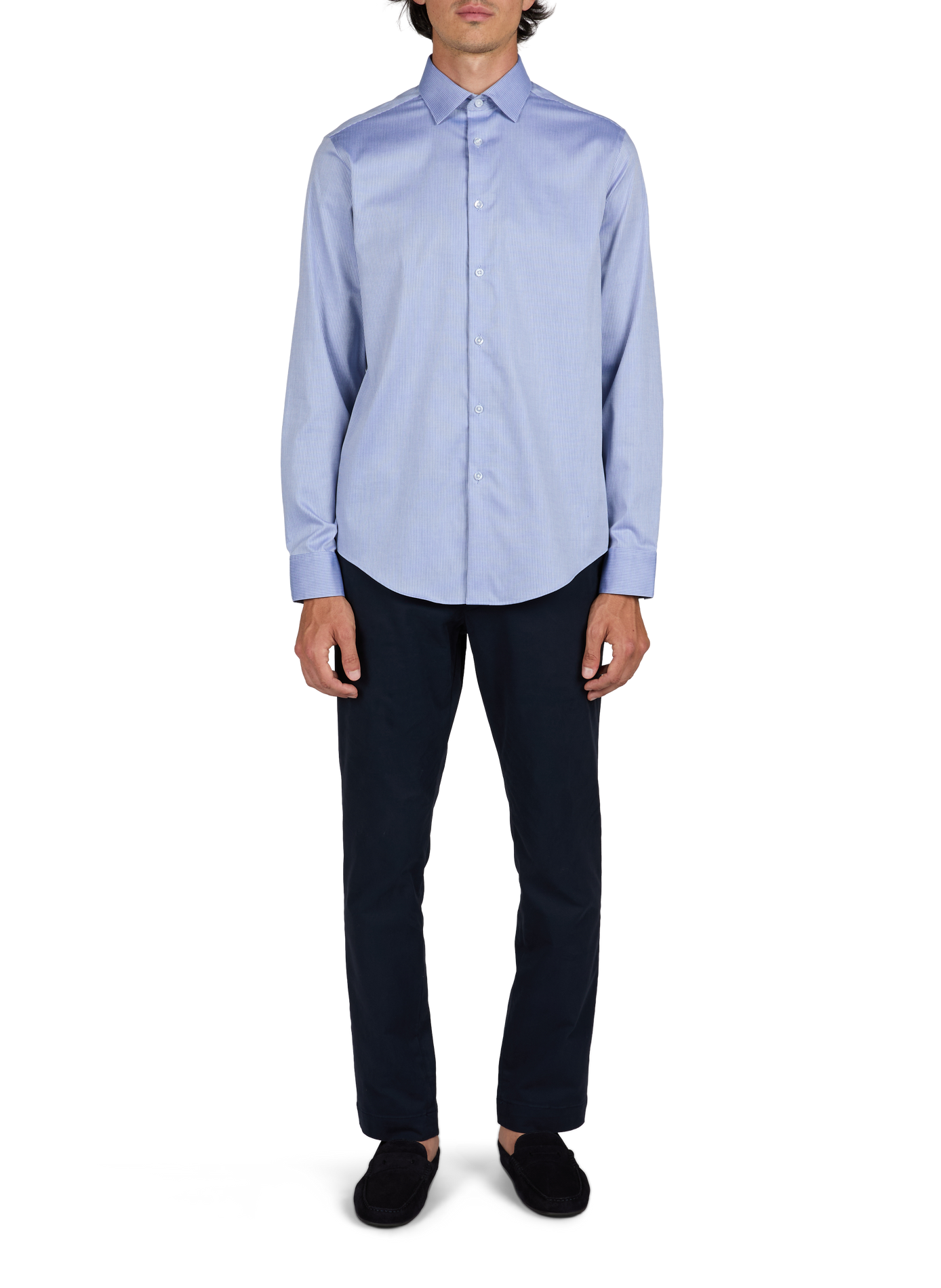 Striped shirt in blended cotton CALVIN KLEIN Blue
