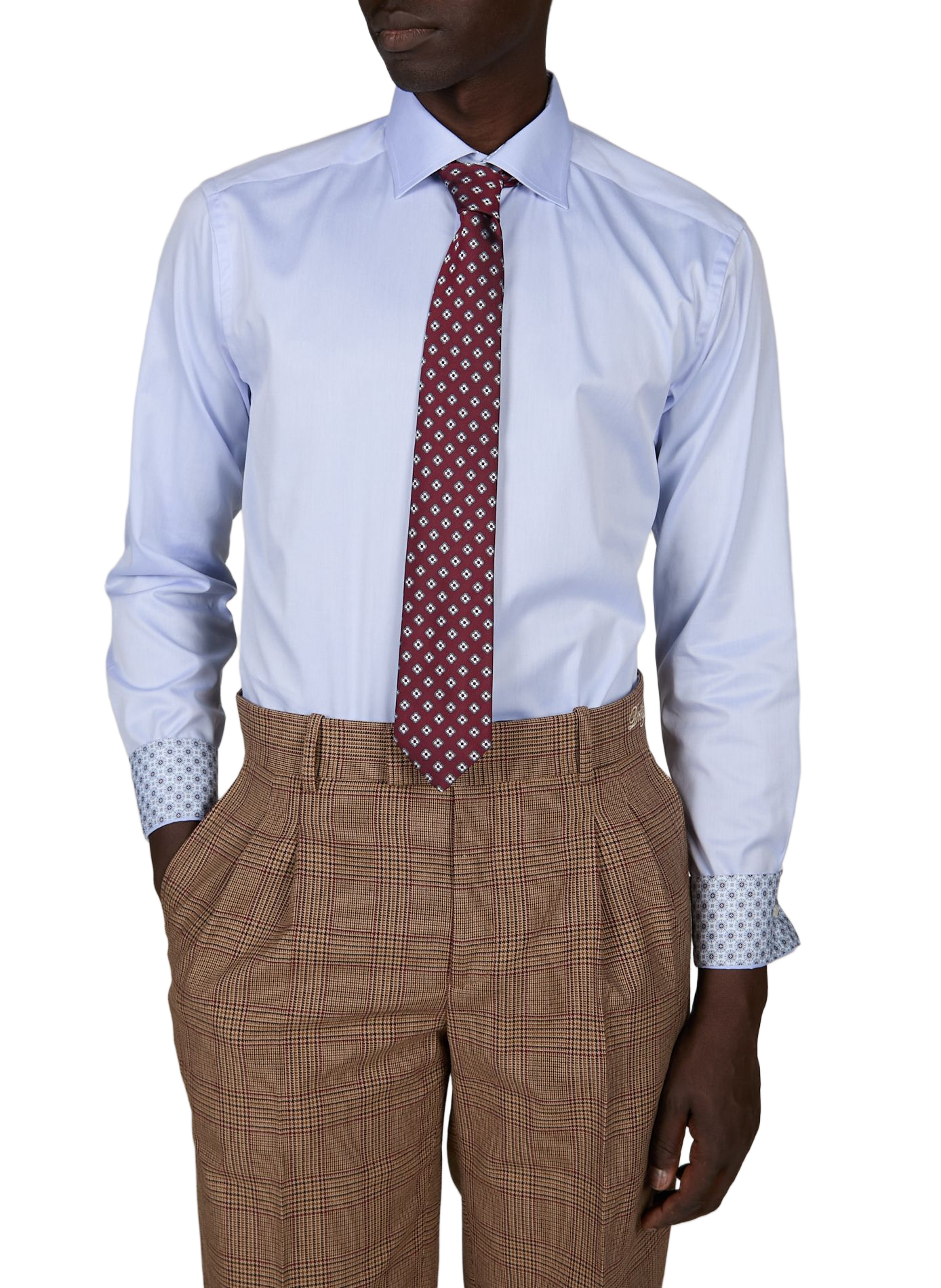 Straight classic collar shirt in cotton ETON Blue