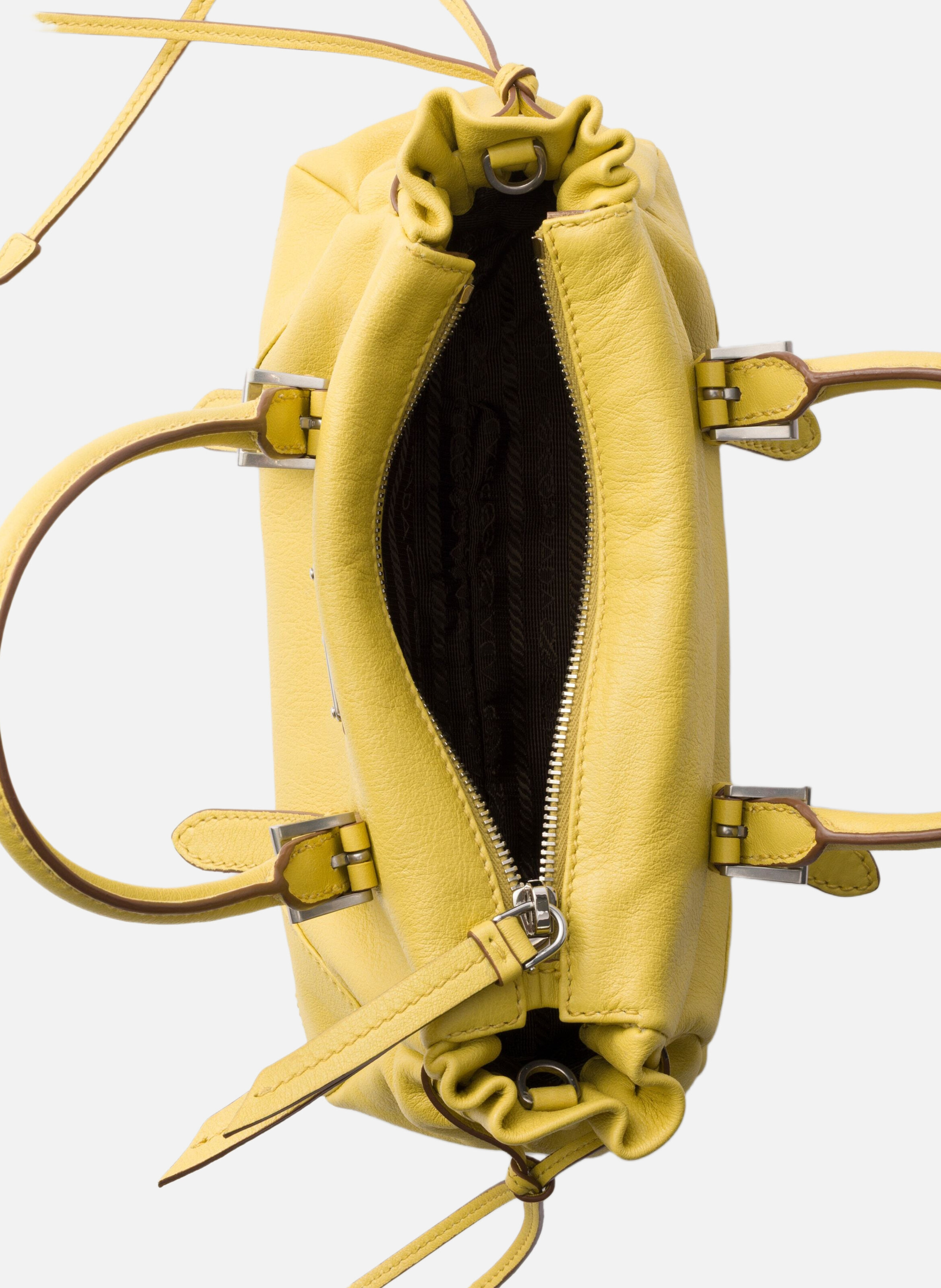 Petit sac prada karin en cuir PRADA Jaune