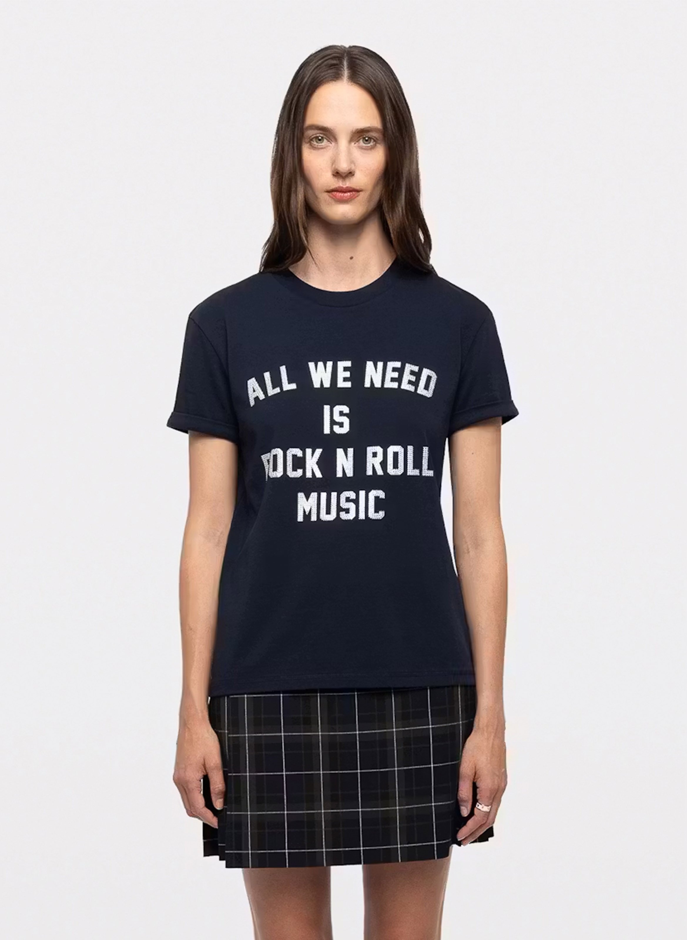 Tee-shirt col rond en coton walko ZADIG&VOLTAIRE Bleu