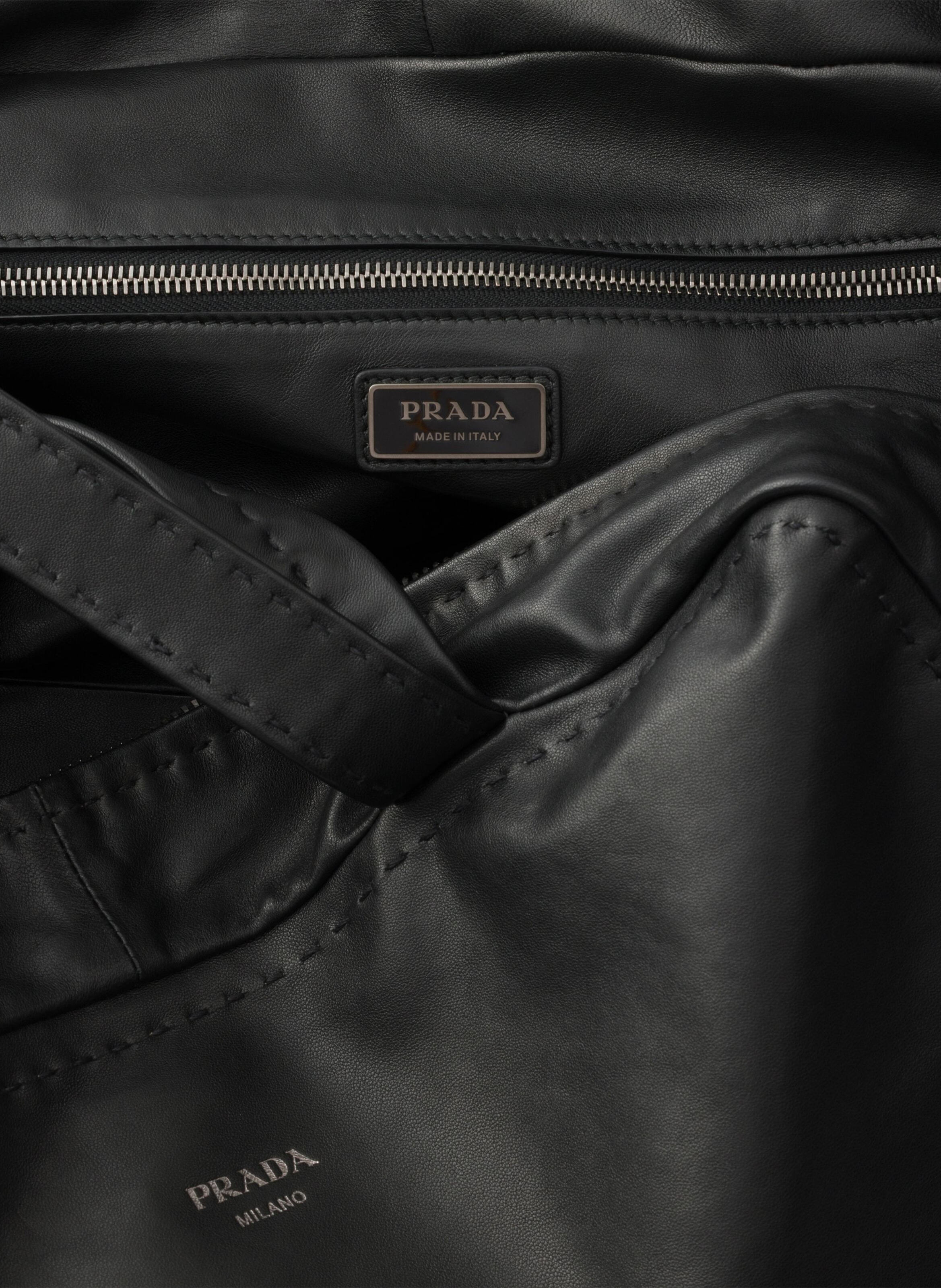 Briefcase en cuir nappa PRADA Noir