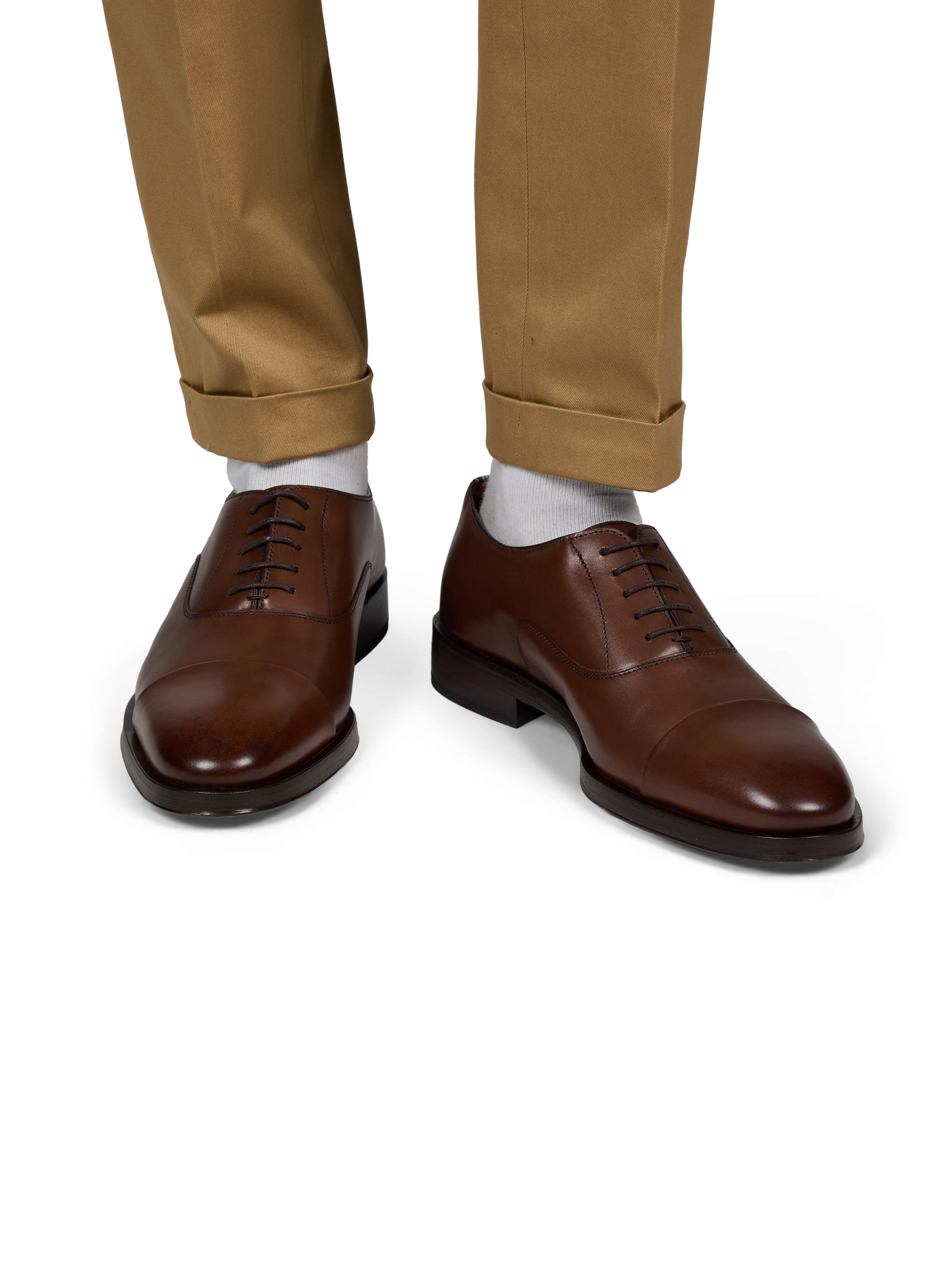 Leather derby shoes PAUL SMITH Brown