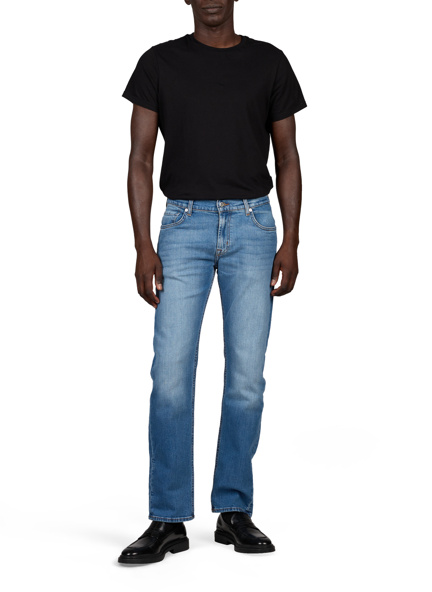 Gerader Jeans aus Baumwollmischung 7 FOR ALL MANKIND Blau