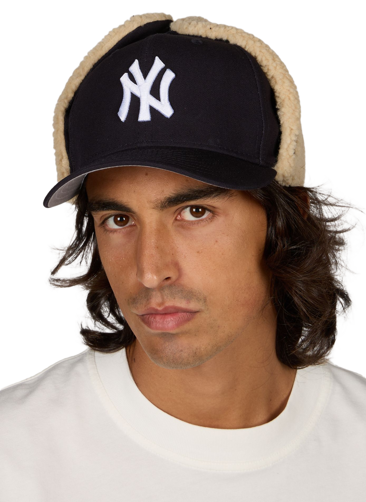 Pet in katoen met geborduurd logo. NEW ERA Blauw