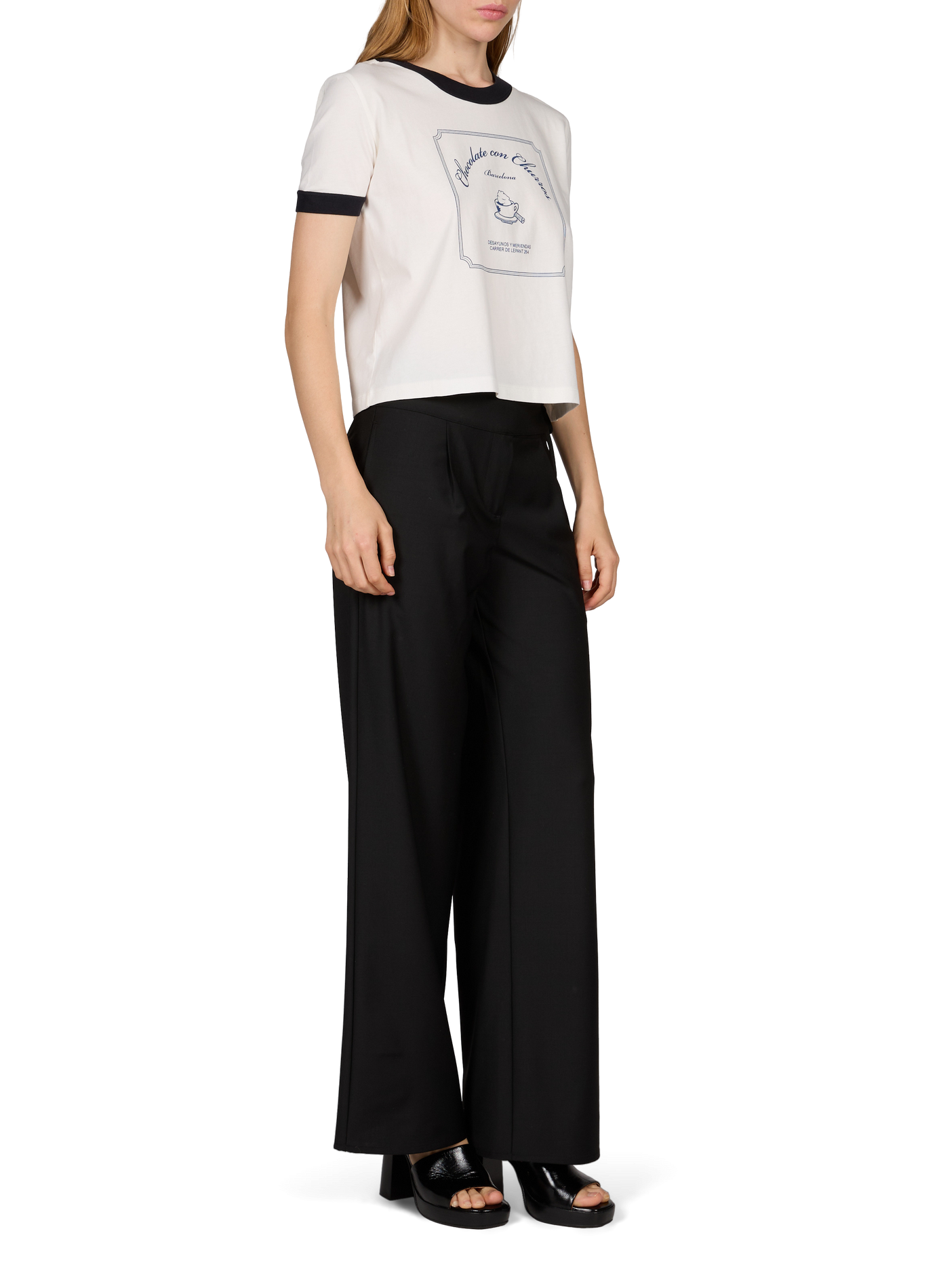 Screen-printed cotton T-shirt Zowie THINKING MU White