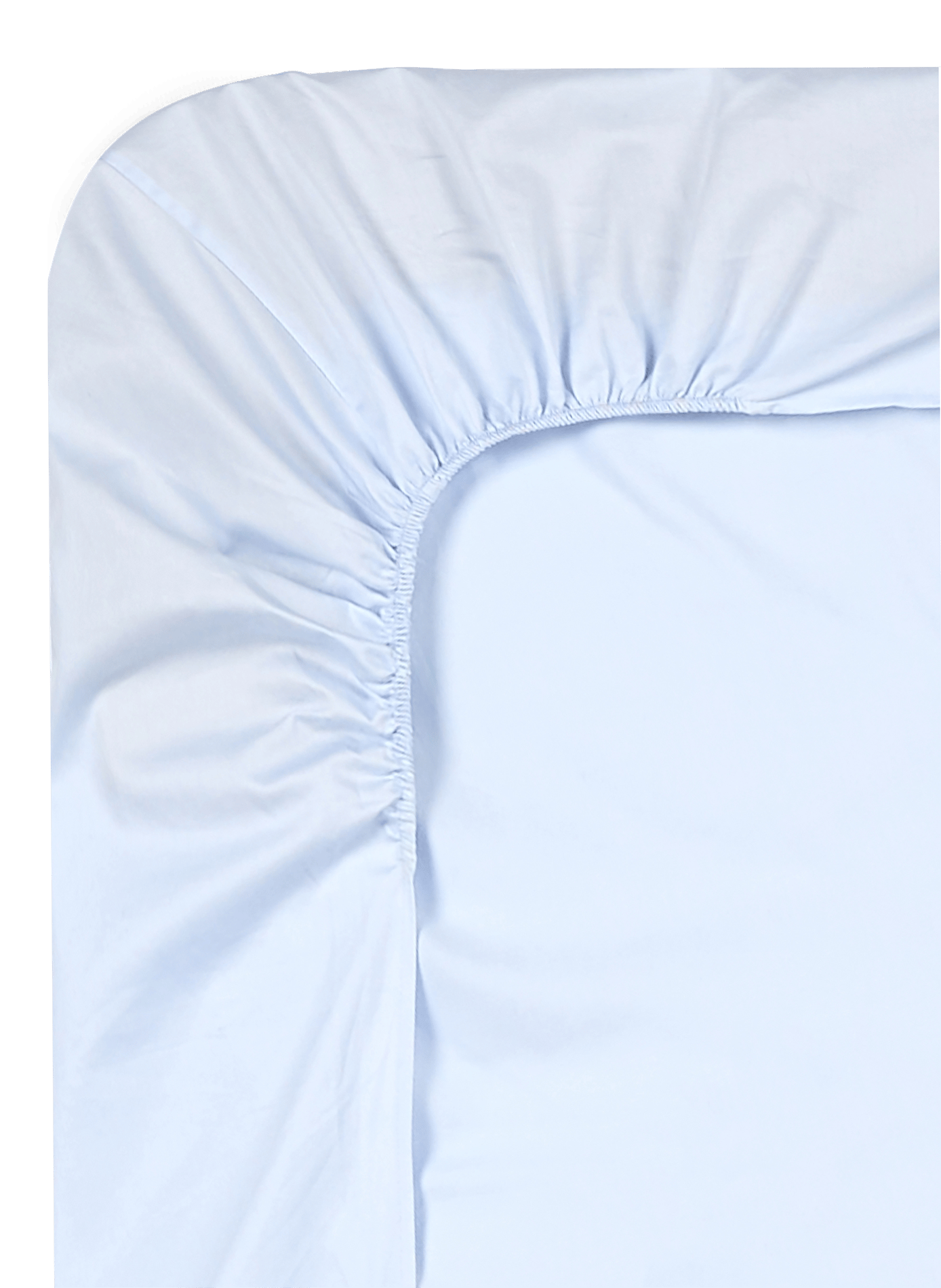 Cotton satin house sheet AU PRINTEMPS PARIS Blue
