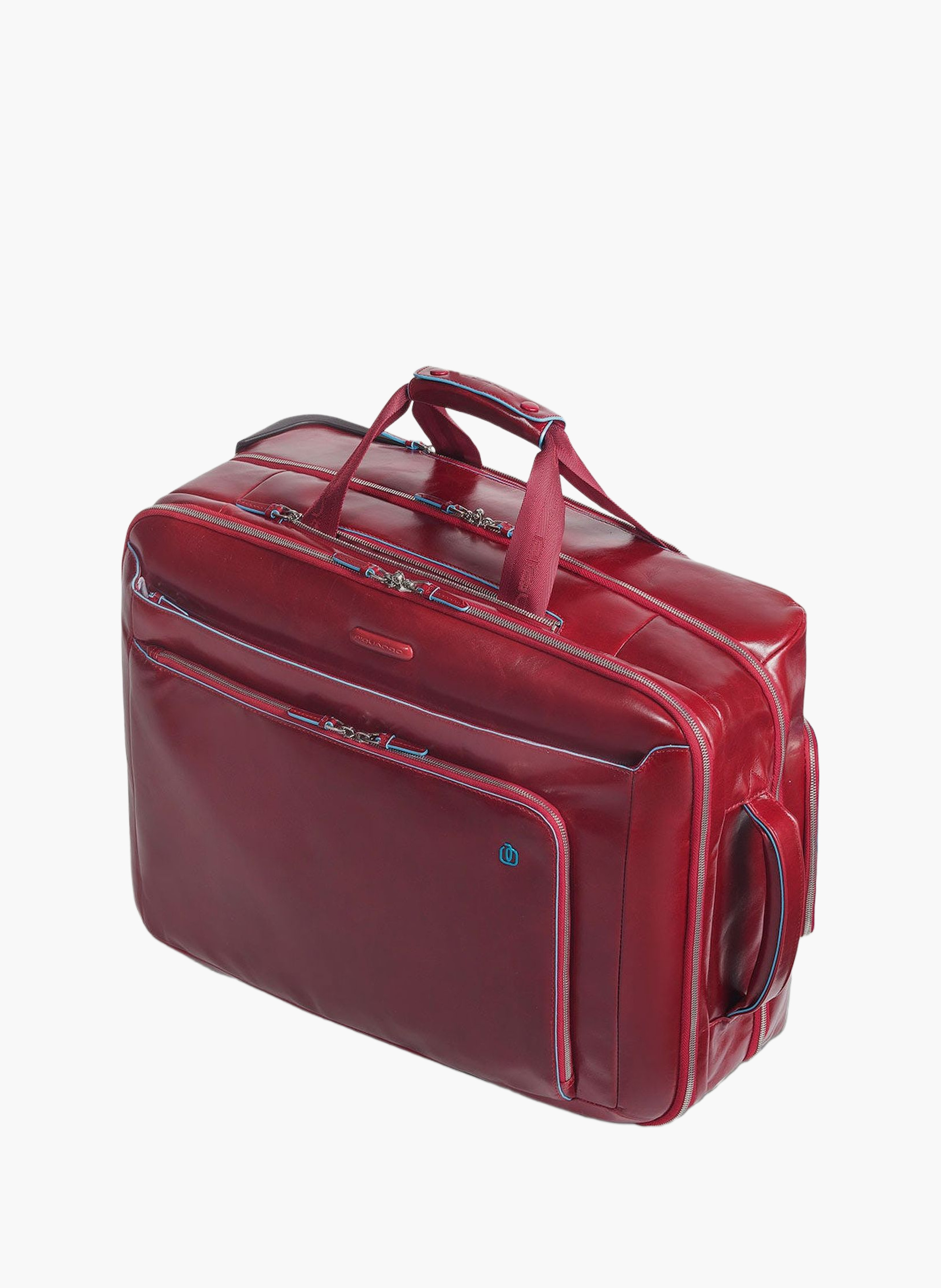 Valise à roulettes cabine avec coque à vêtements | Rouge PIQUADRO Homme