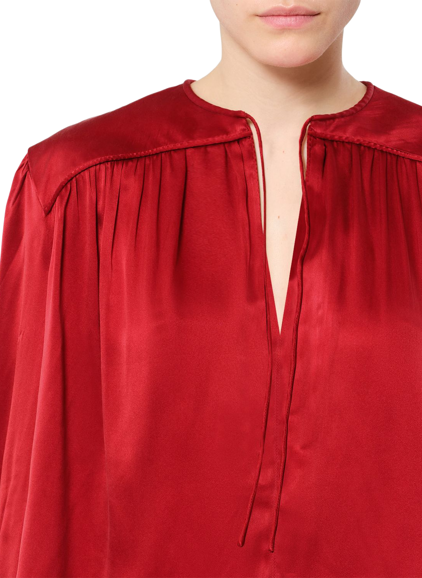 LARAYA Bluse aus fließendem Seidensatin ISABEL MARANT Rot