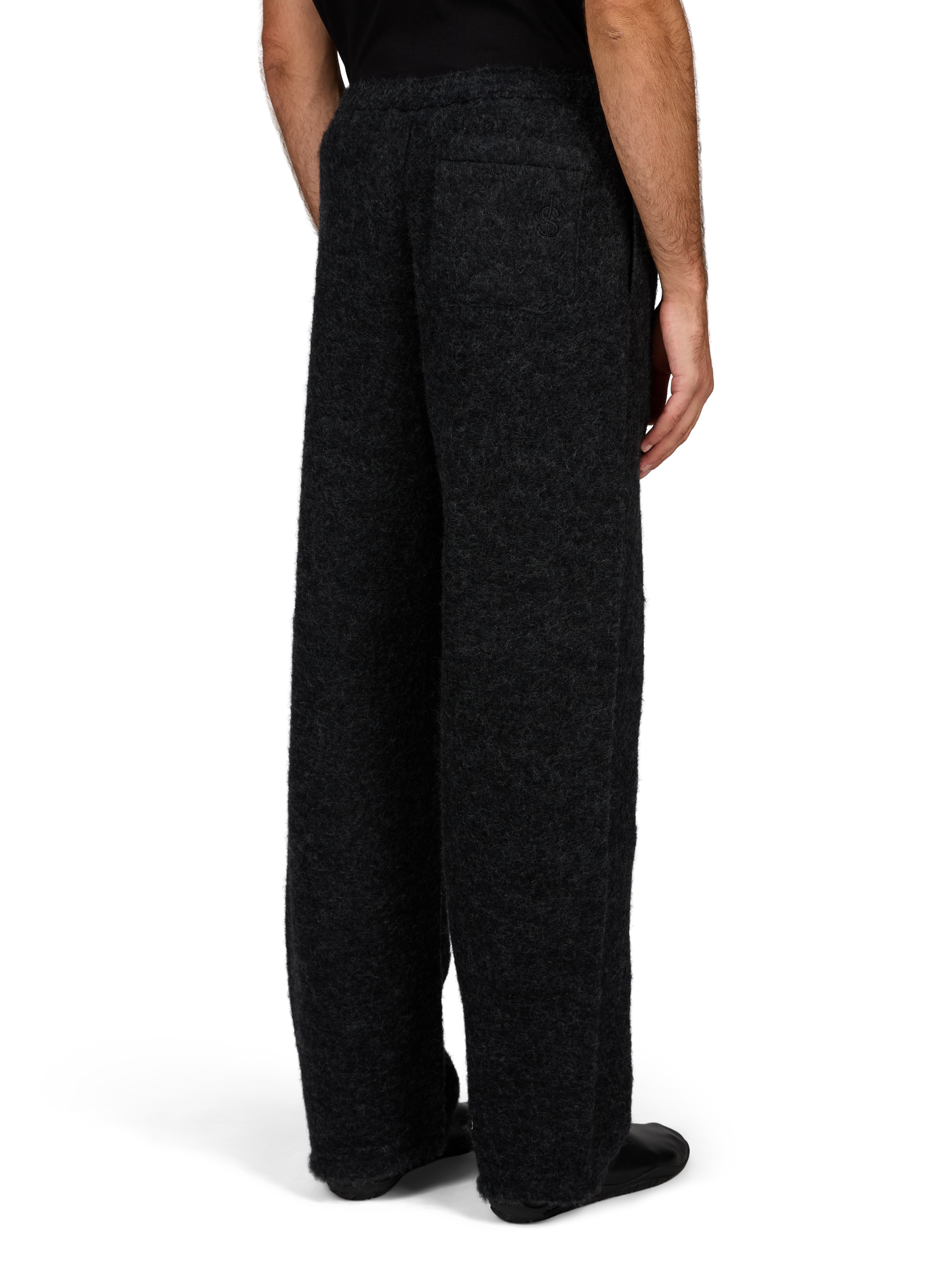 Straight-cut wool-blend trousers JIL SANDER Black