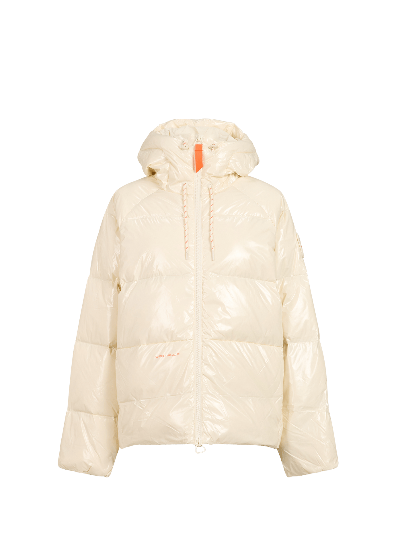 Lackierte Daunenjacke Azael Full Bright mit Kapuze GERTRUDE Beige
