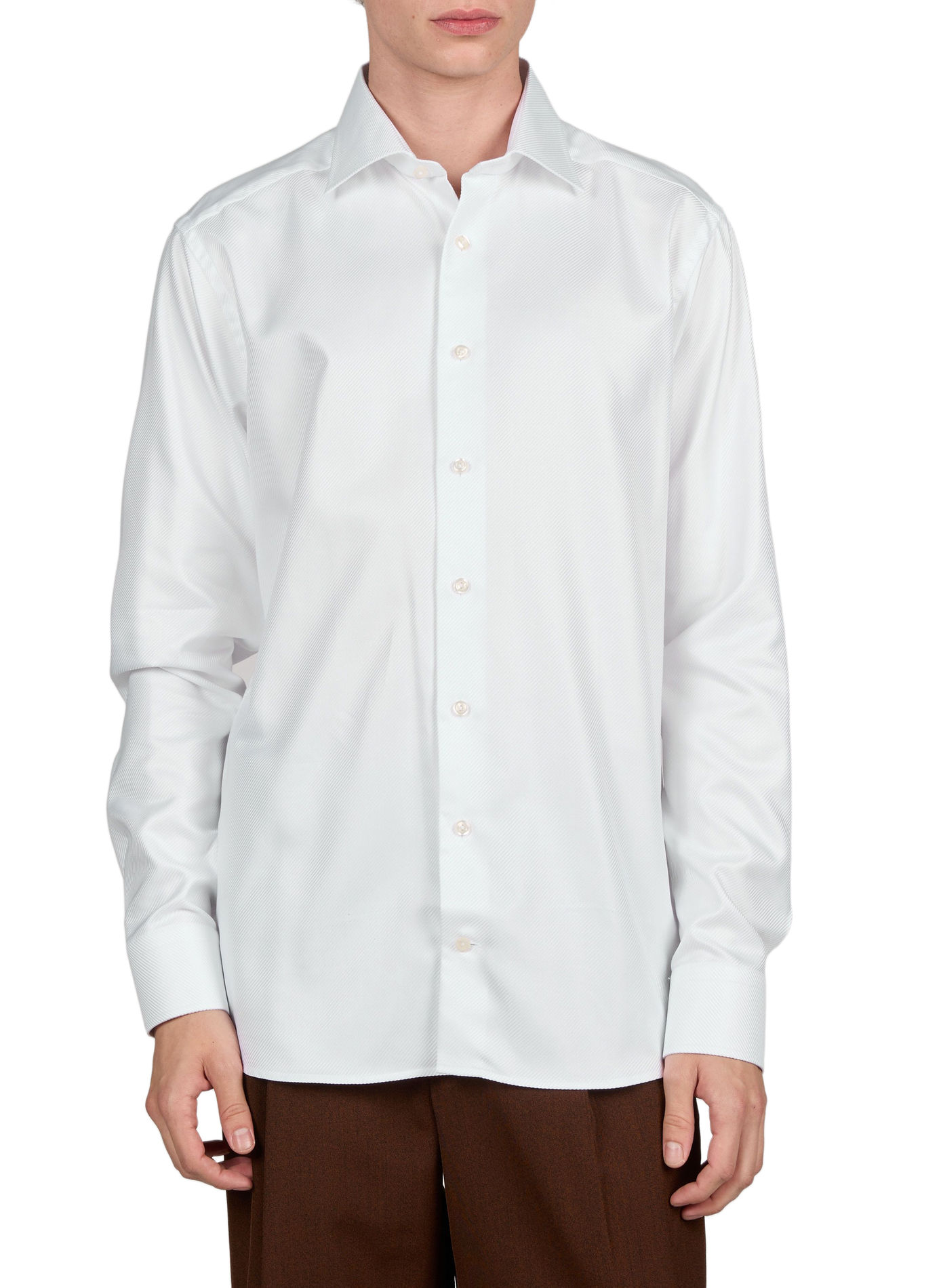 Slim-fit cotton shirt ETON White