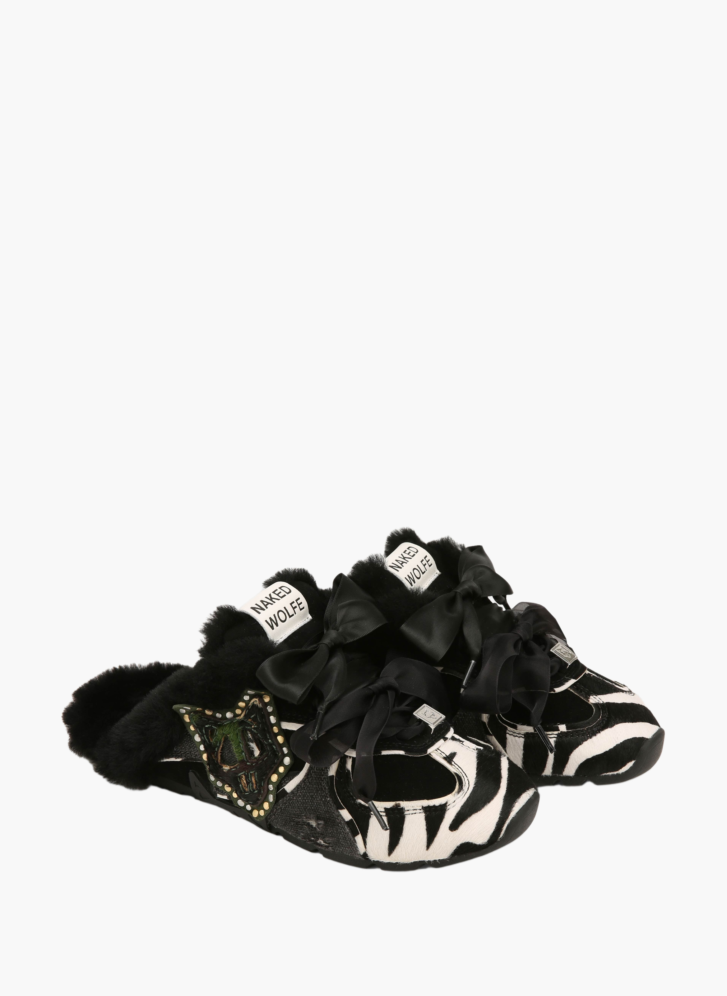 Mules adorn NAKED WOLFE Rayé