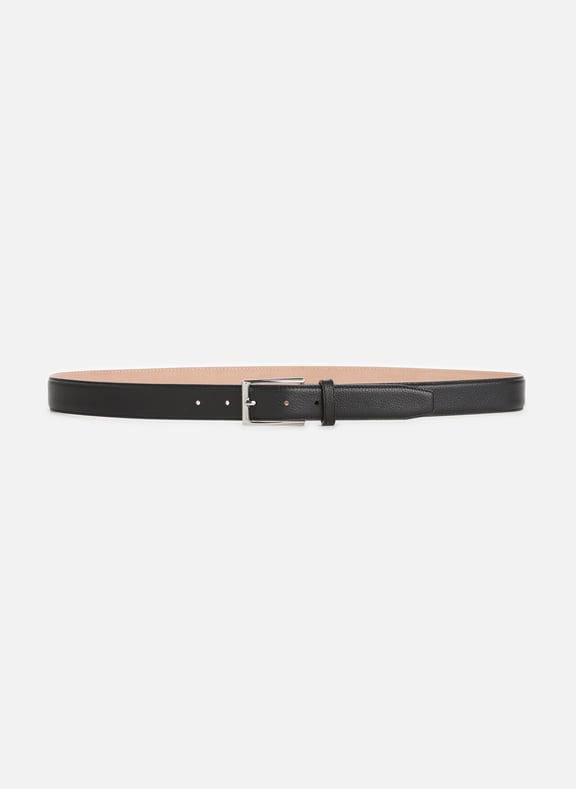 Ceinture en cuir grainé Noir by AU PRINTEMPS PARIS AU PRINTEMPS PARIS Ceinture en cuir grainé Noir