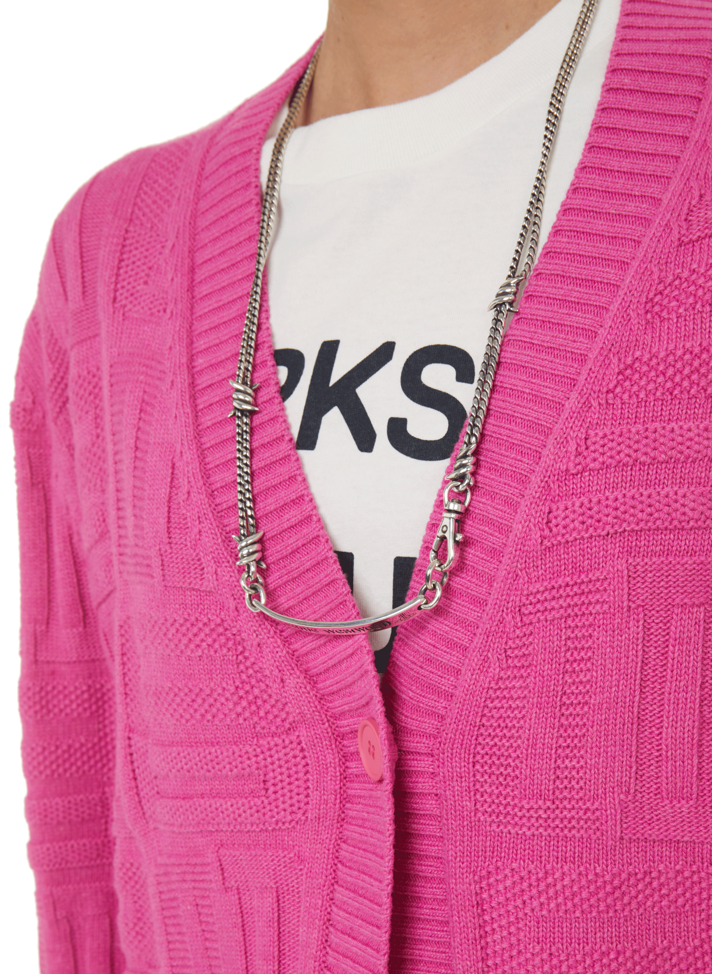 Cardigan con monogramma AMBUSH Rosa