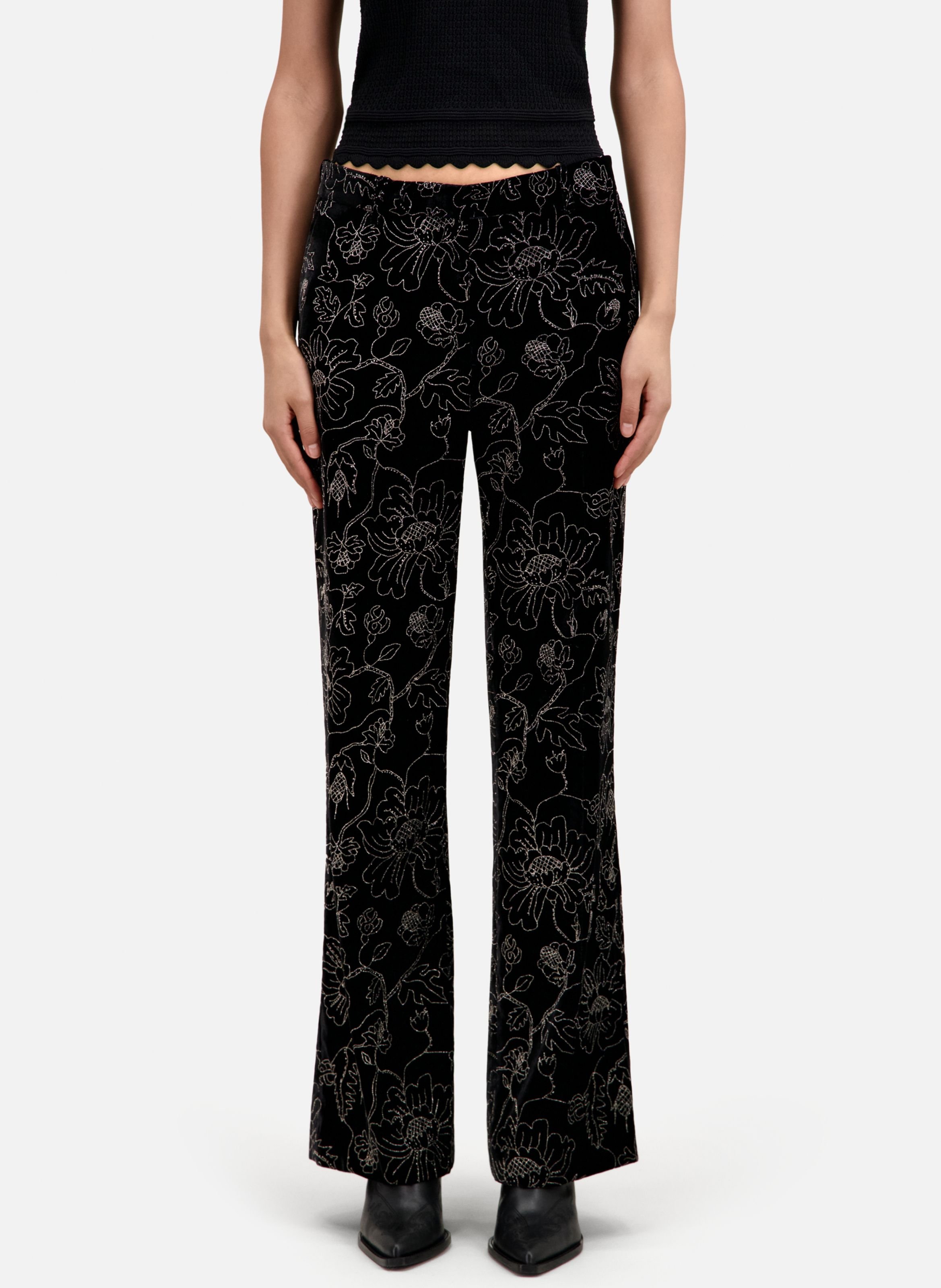 Generisch Femmes Taille Haute Imprimé Simple Pantalon Long Boho