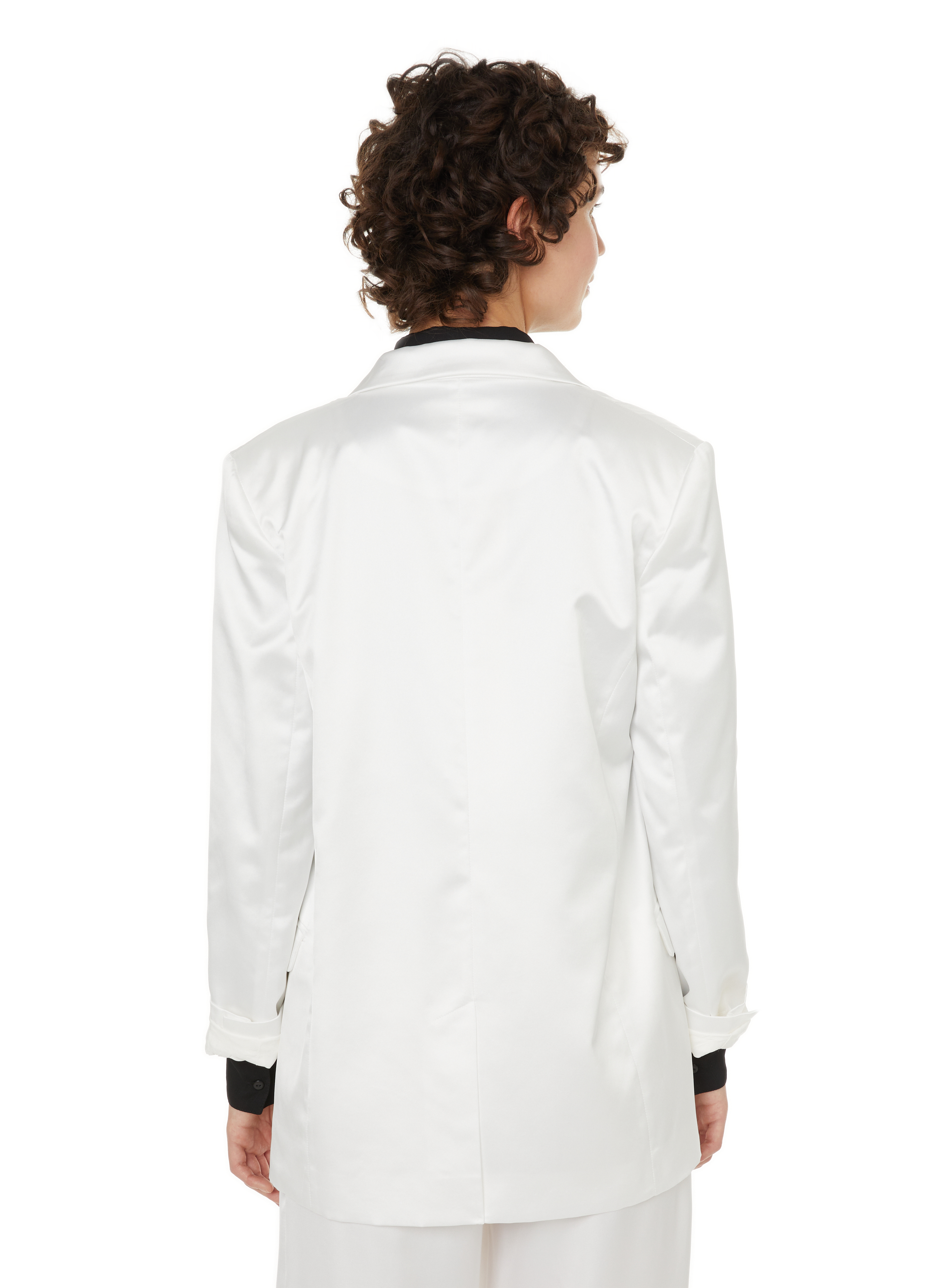 Veste satinée Blanc