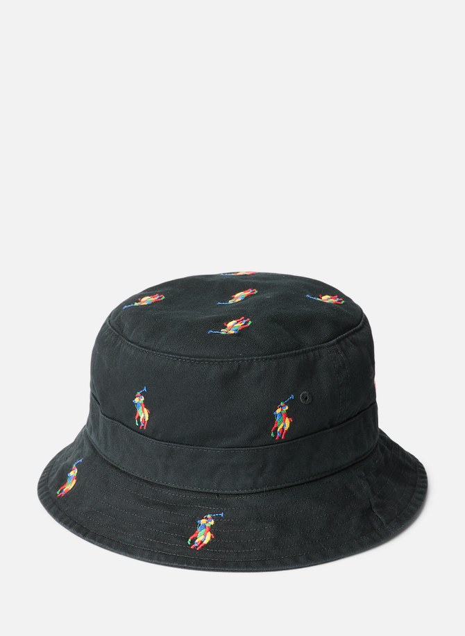 قبعة دلو من القطن منقوشة polo ralph lauren