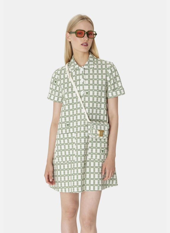 Robe courte graphique - romarin Blanc by TARA JARMON TARA JARMON Robe courte graphique - romarin Blanc