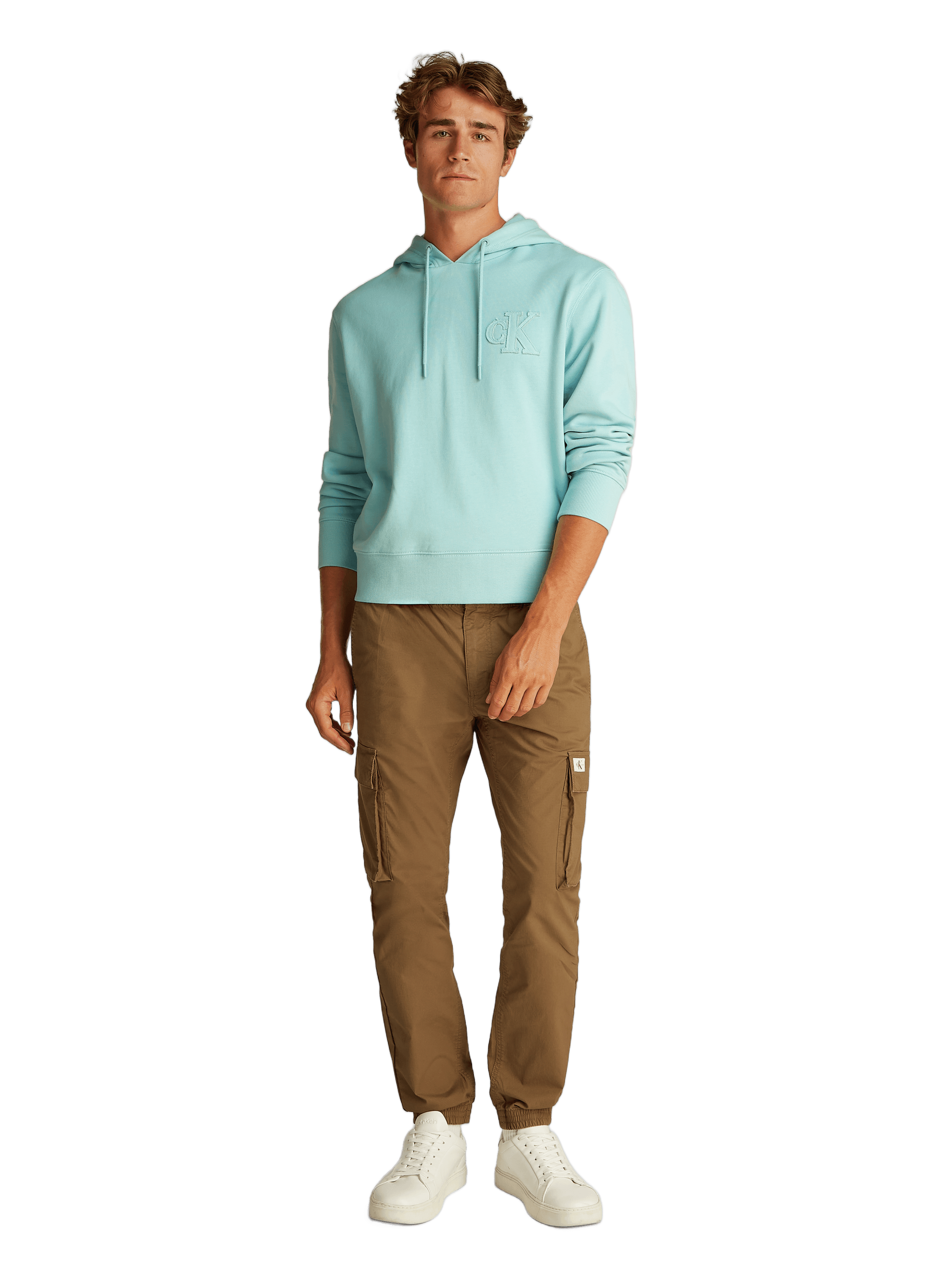 Hoodie en coton  CALVIN KLEIN Vert