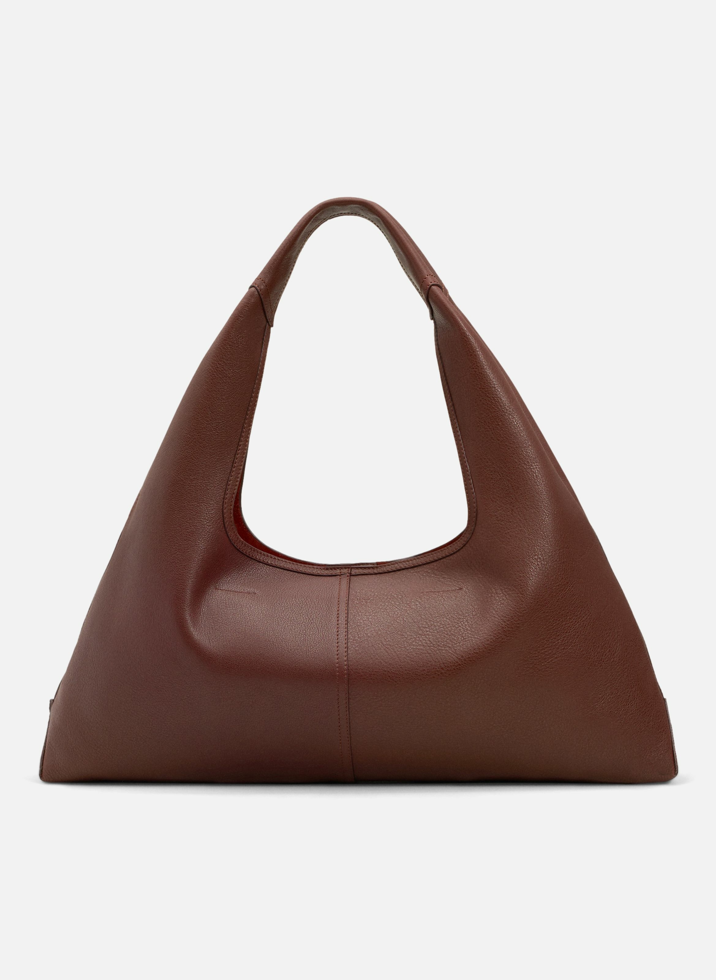 Sac porté epaule etienne en cuir souple unisexe AMI PARIS Rouge