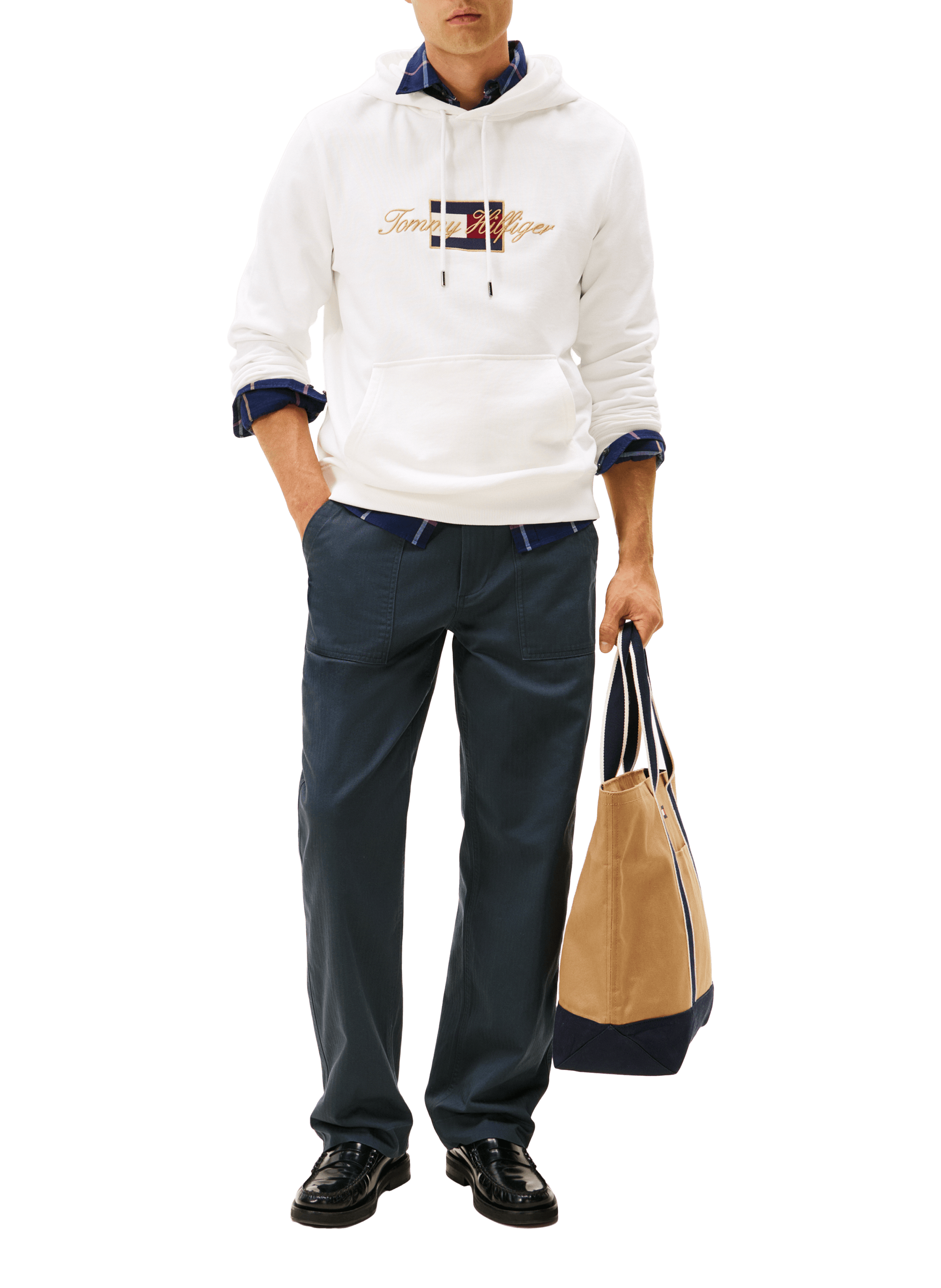 Cotton hooded sweatshirt TOMMY HILFIGER White