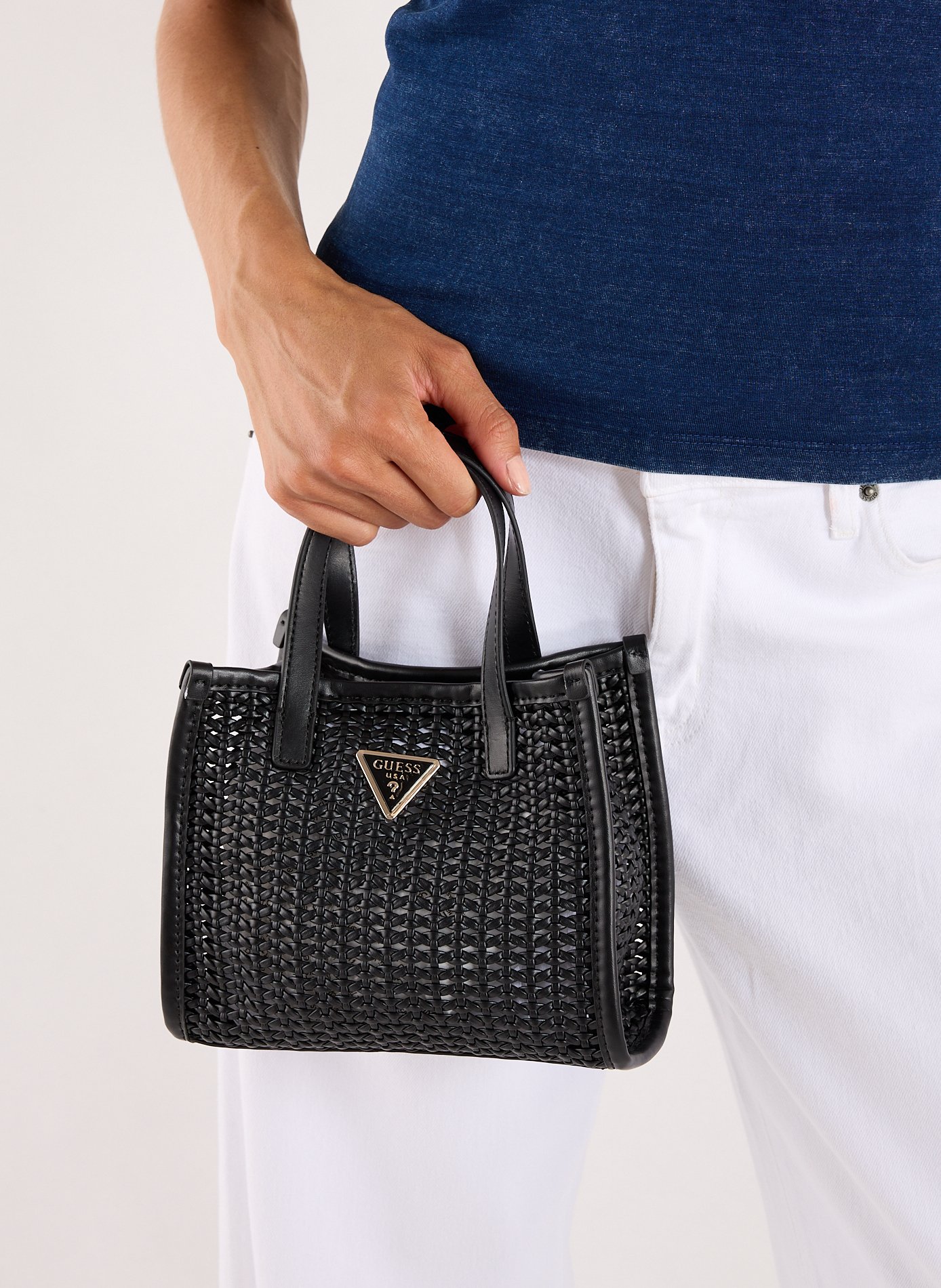 Brigitta braided handbag GUESS Black