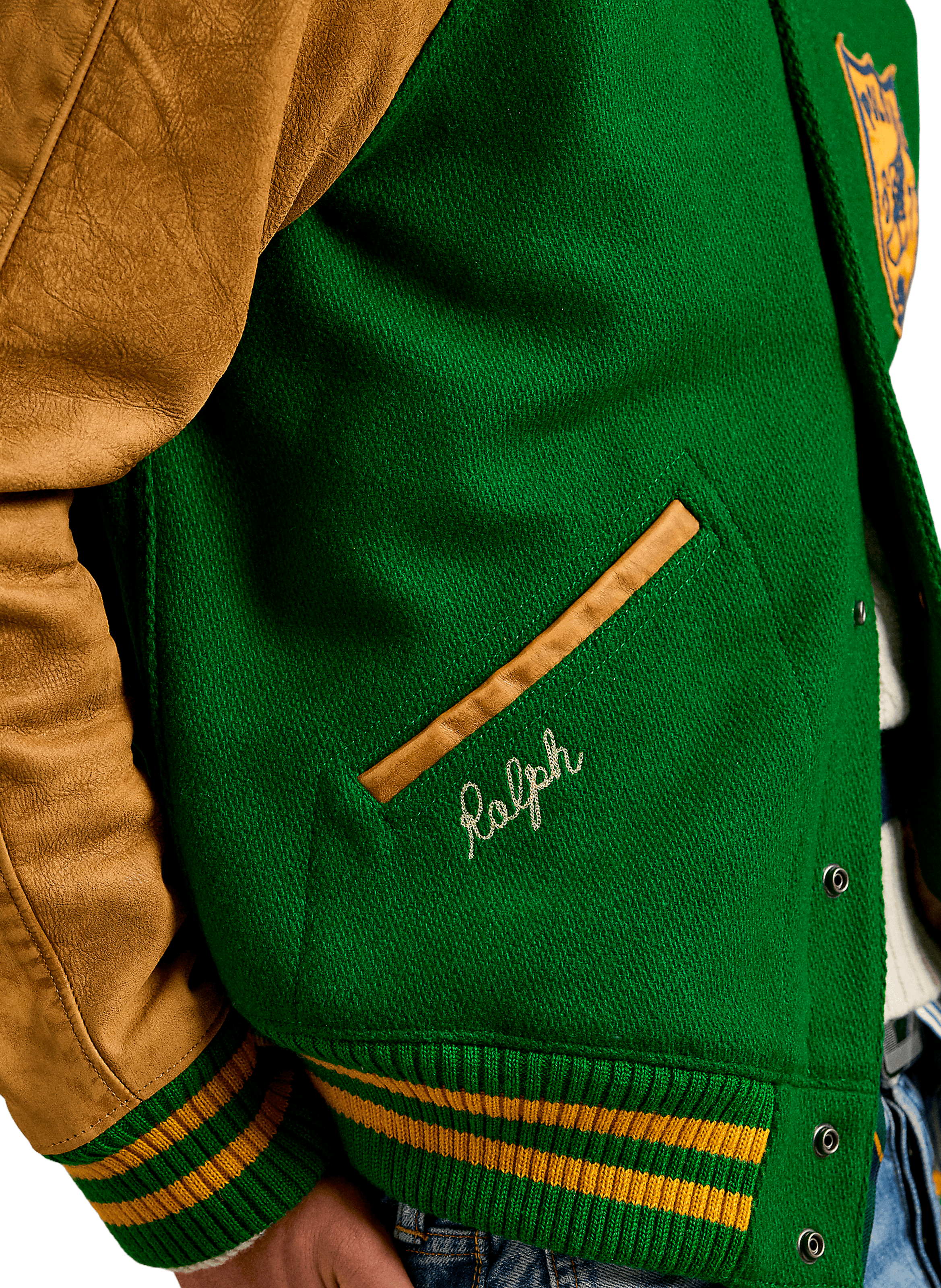 Oversized wool blend jacket POLO RALPH LAUREN Green
