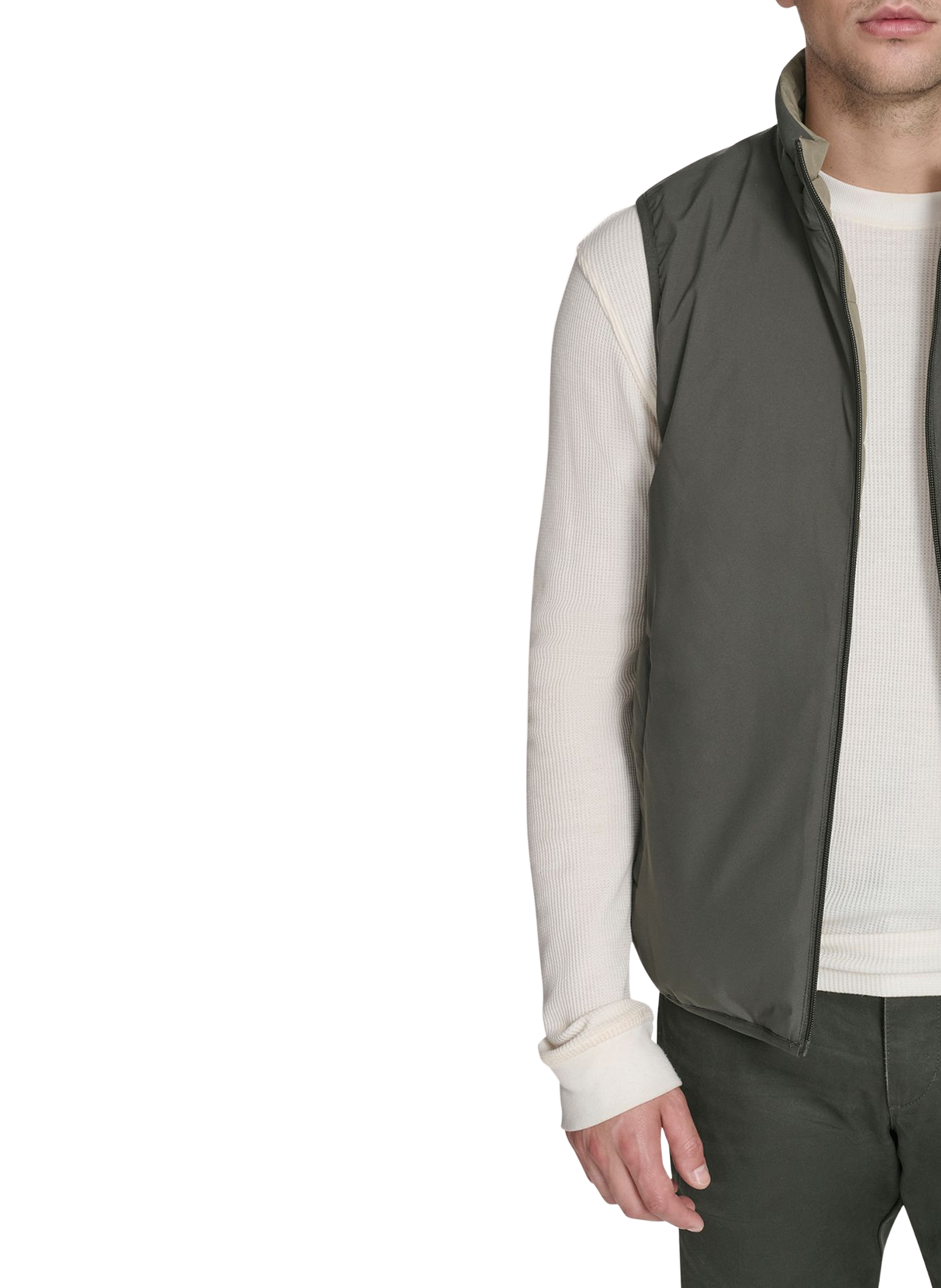 DOCKERS Reversible padded gilet Khaki