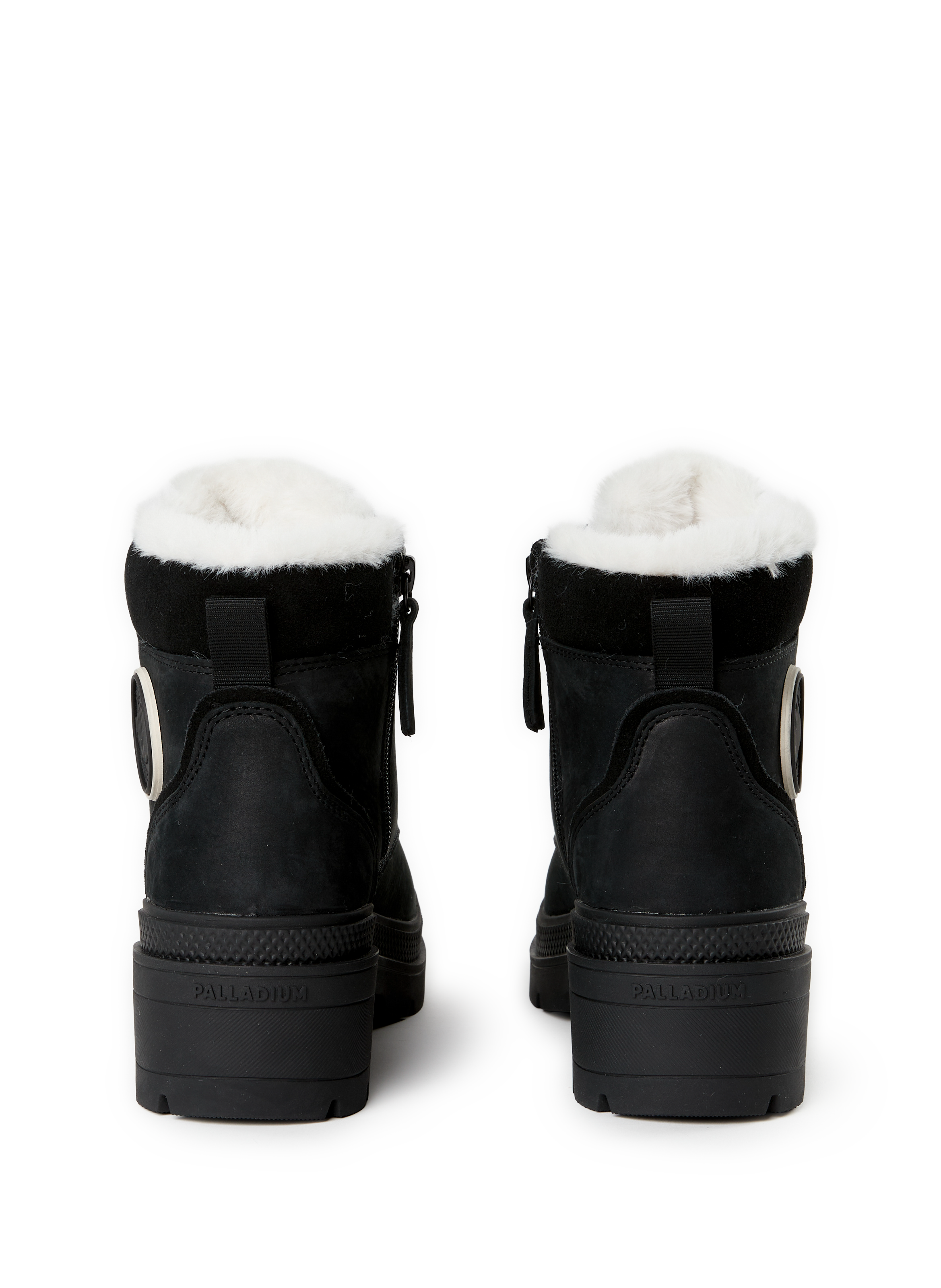 Leather wedge ankle boots PALLADIUM Black