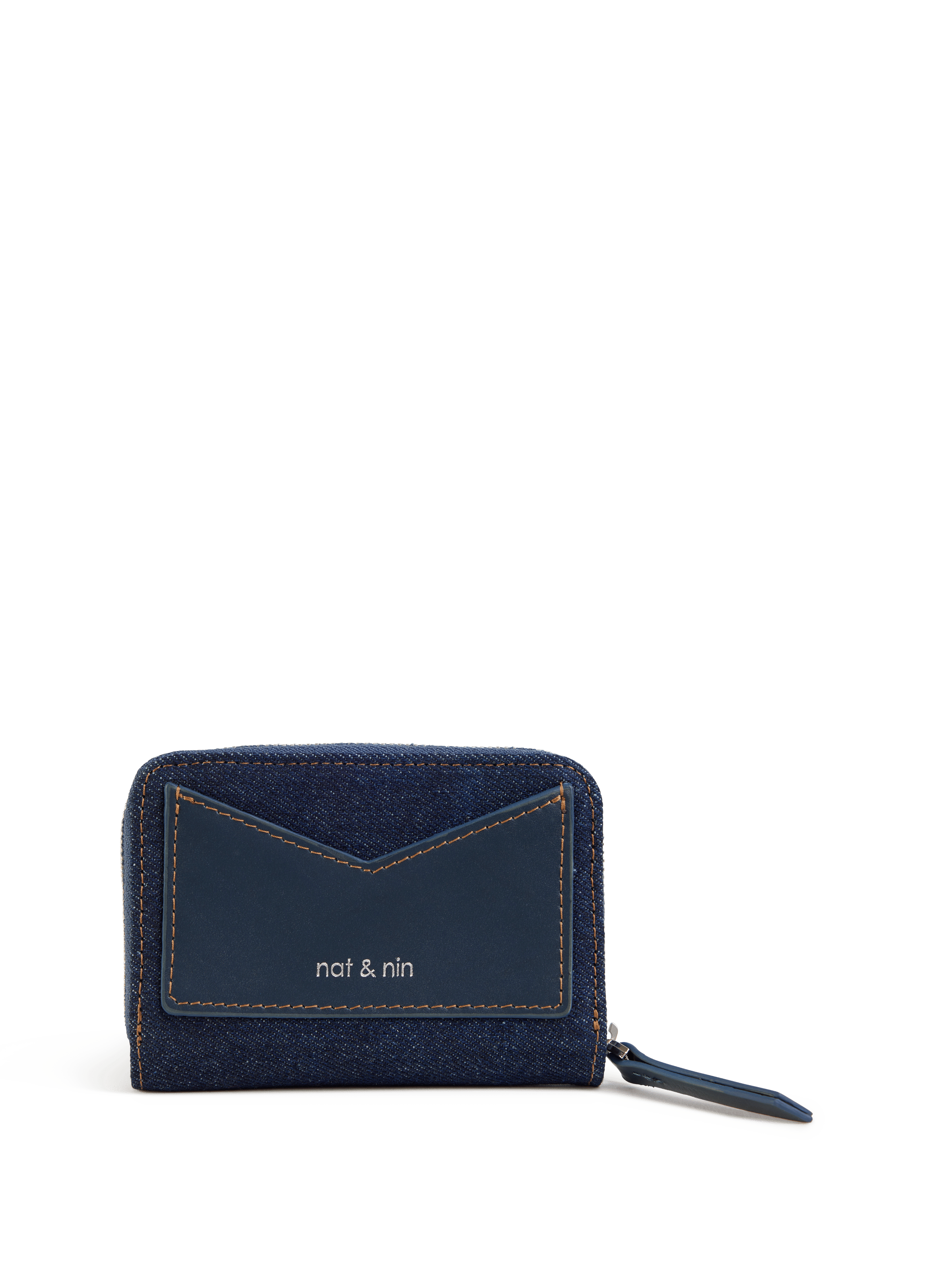 NAT & NIN Porte-monnaies Pia en jean brut Bleu