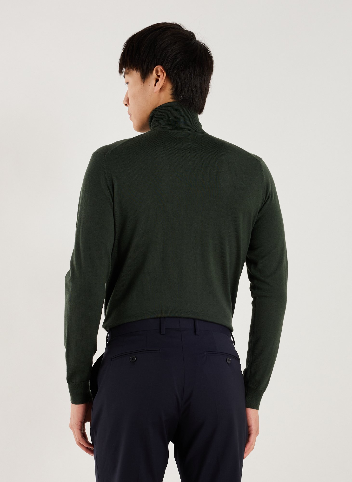 Merino wool round-neck jumper AU PRINTEMPS PARIS Khaki