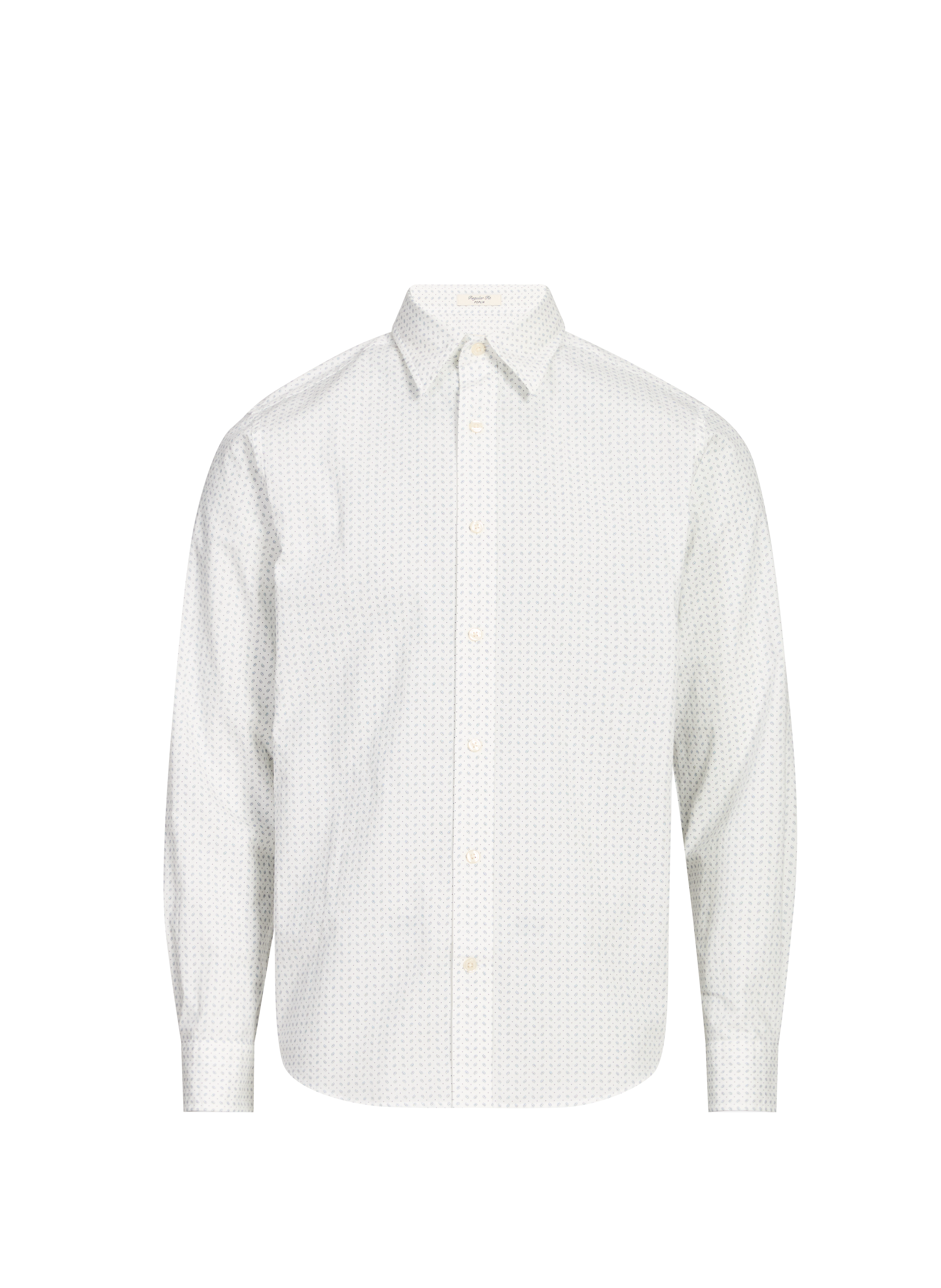 GANT Printed straight cotton shirt Beige