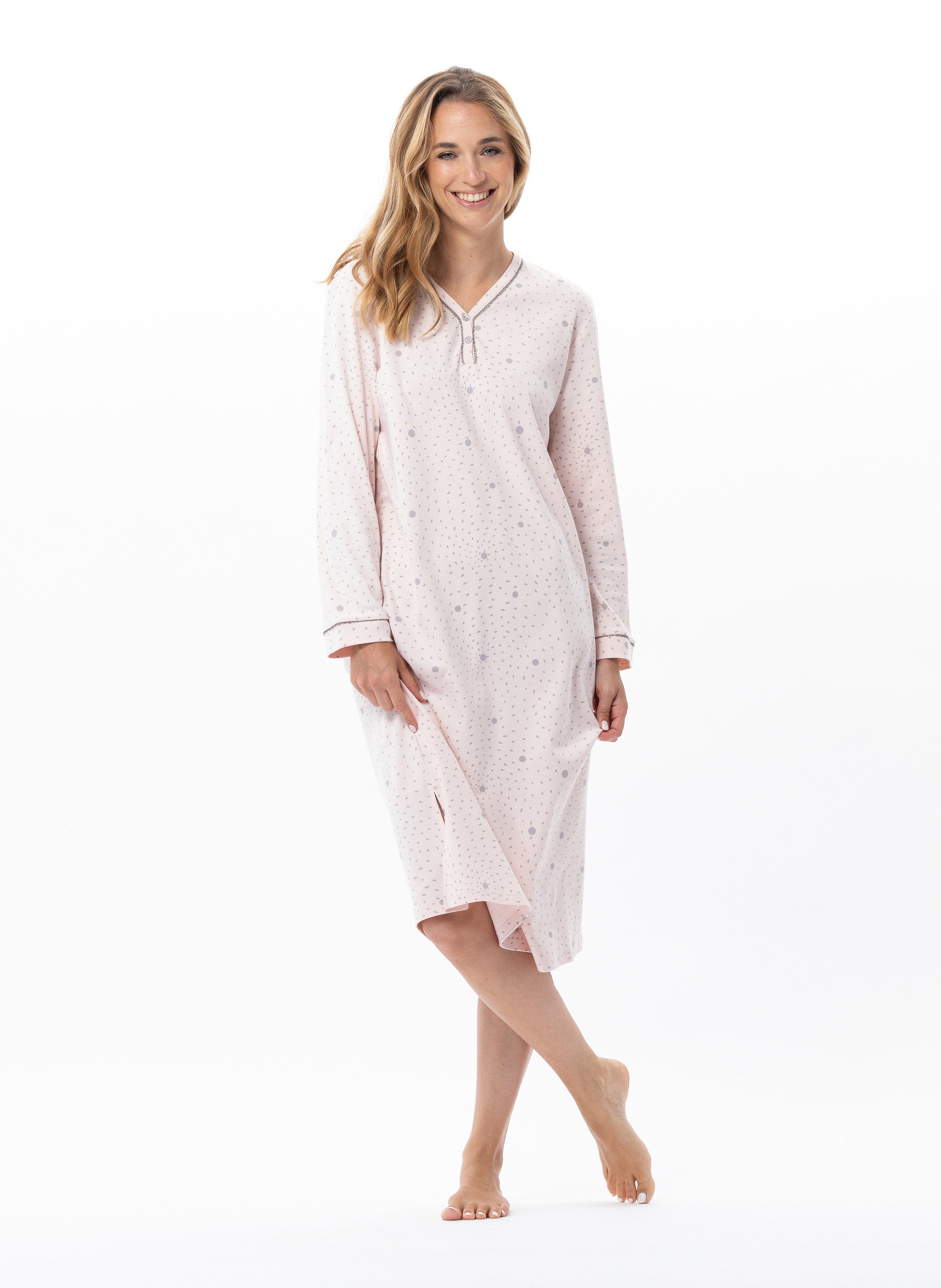 Chemise de nuit en coton cosy 111 LE CHAT Multicolore