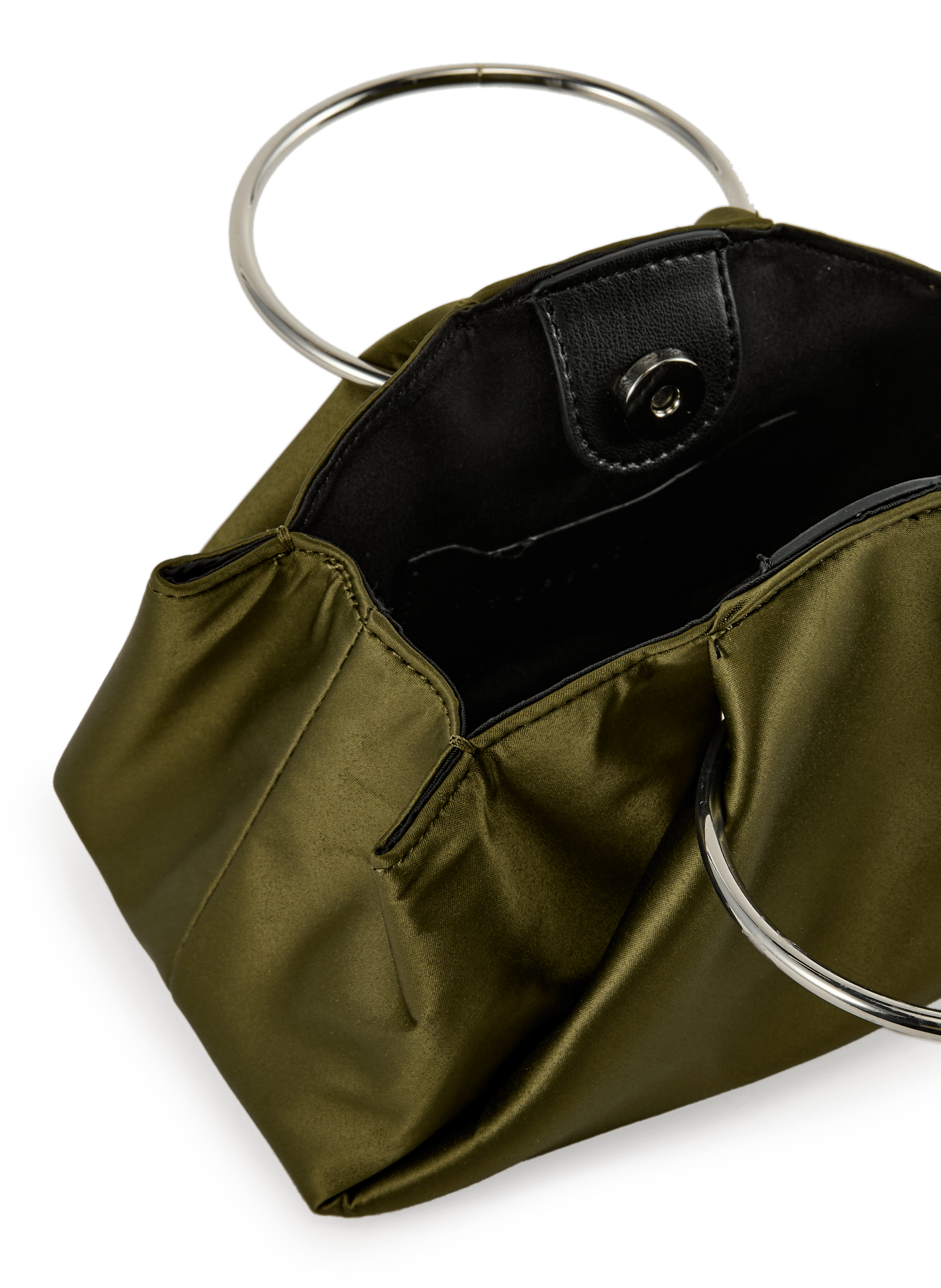 Satin handbag TOPSHOP Khaki