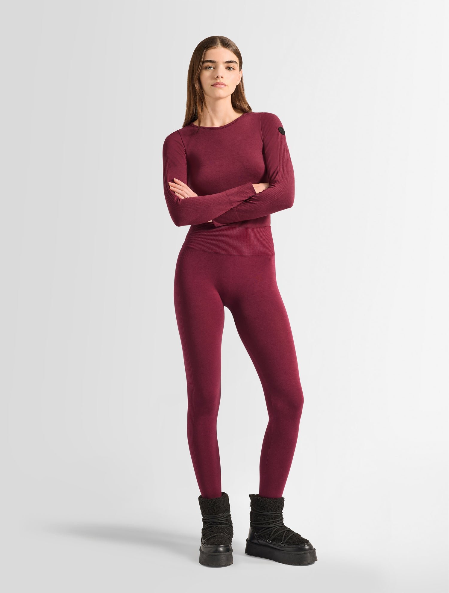 Legging alliance coupe très ajustée FUSALP Rouge