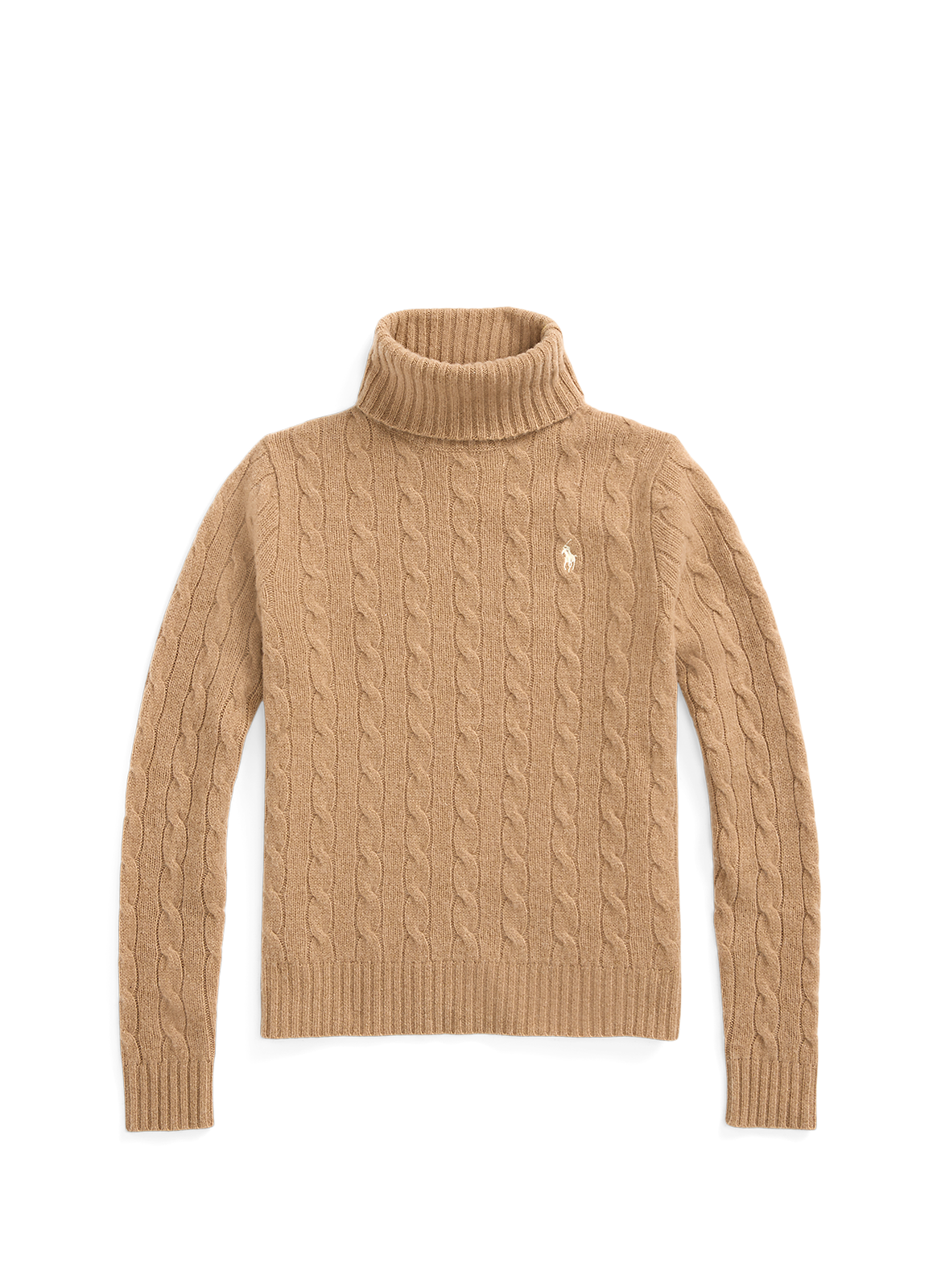 Pull col roulé en laine et cachemire  POLO RALPH LAUREN Marron