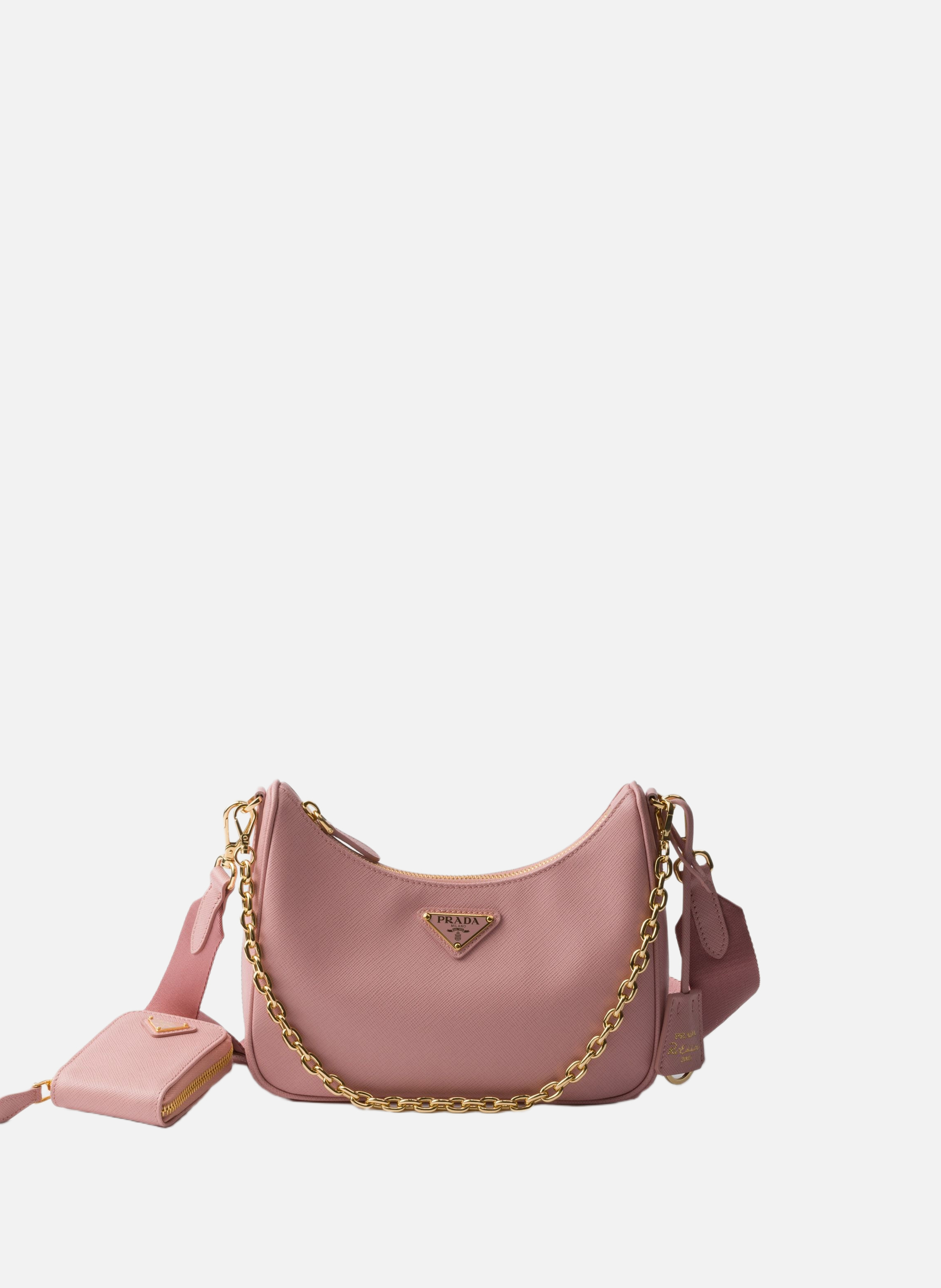 Sac prada re-edition 2005 en cuir saffiano PRADA Rose