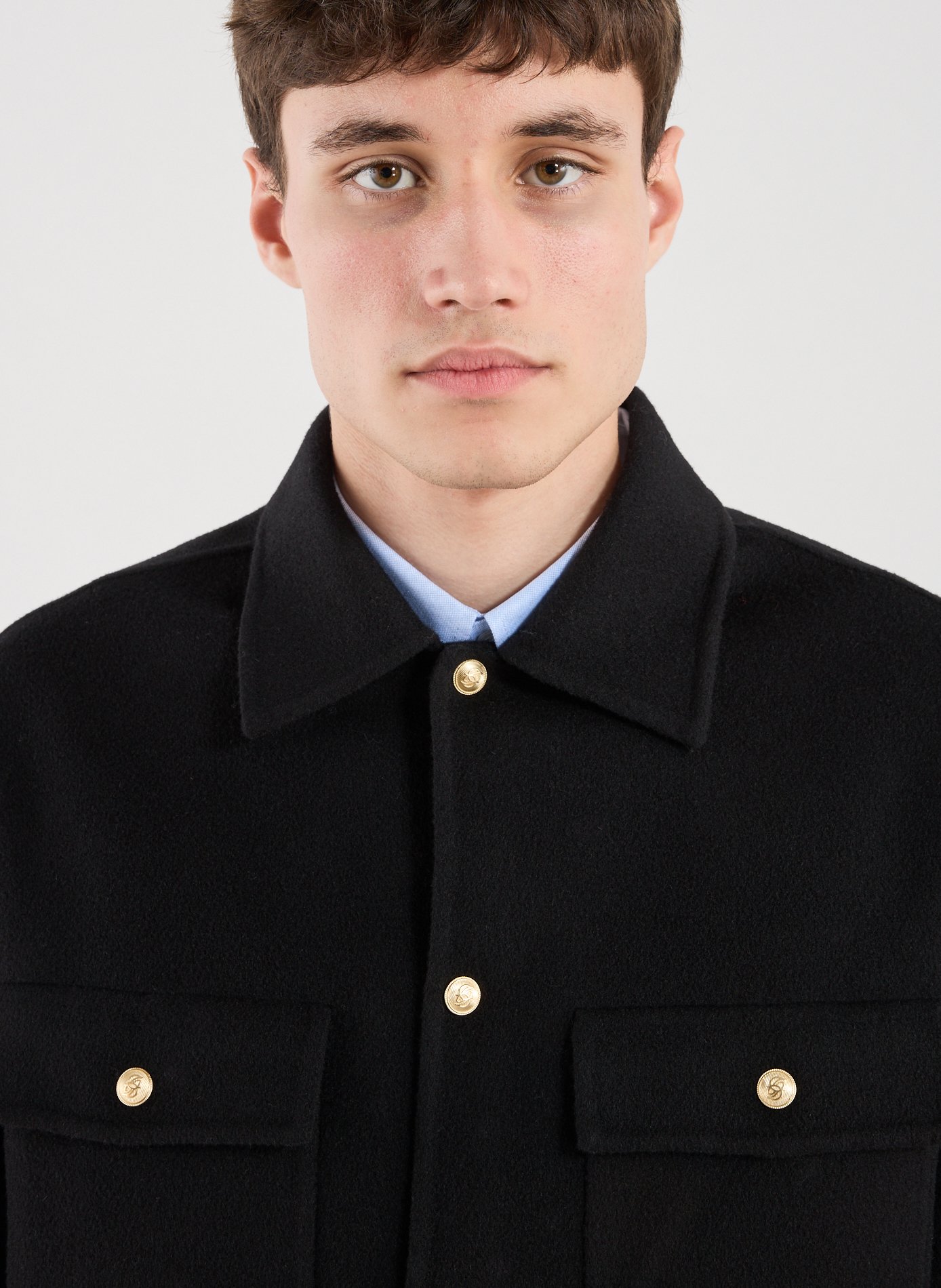 The wool overshirt DROLE DE MONSIEUR Black