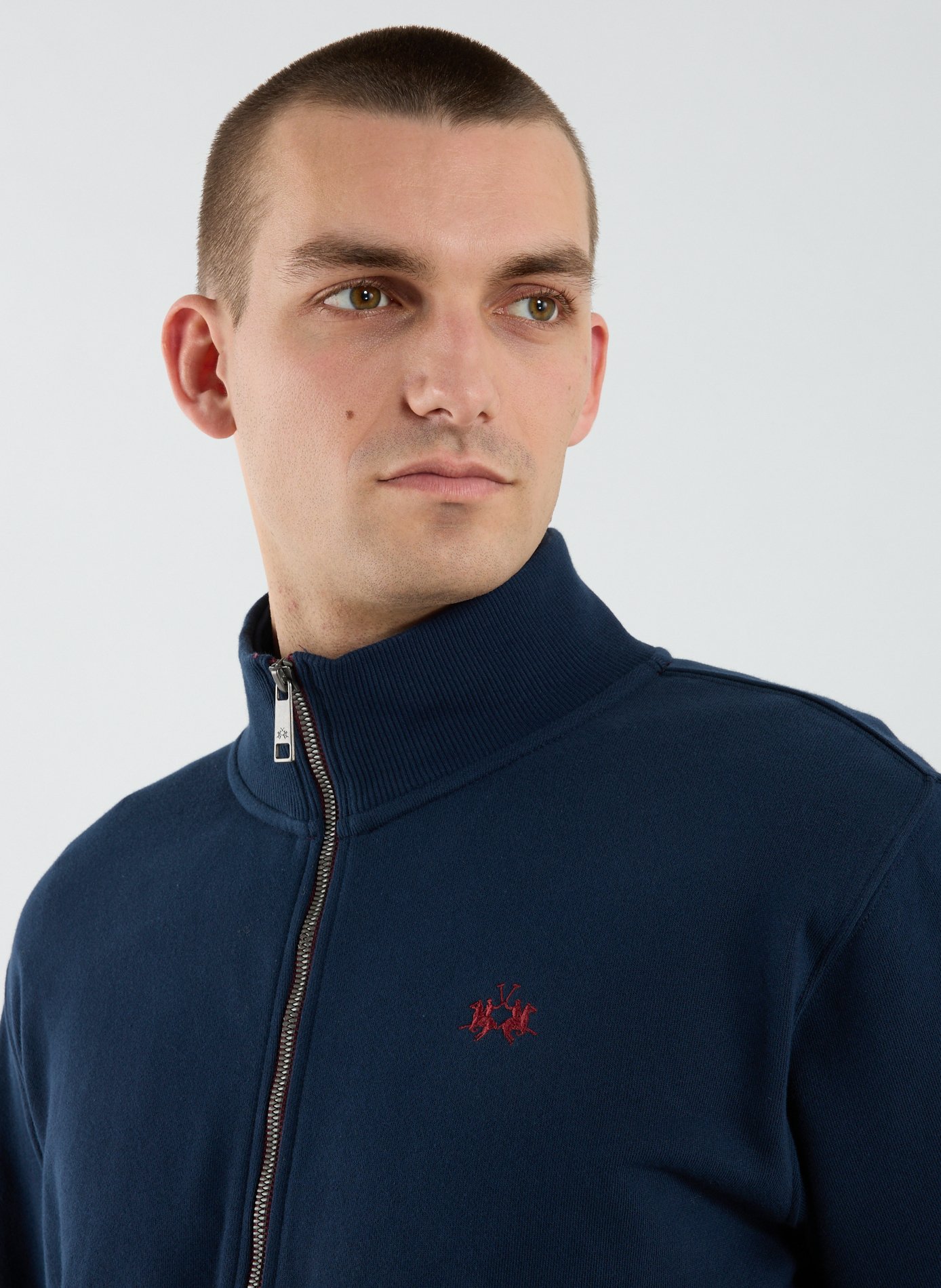 High-neck cotton vest LA MARTINA Blue