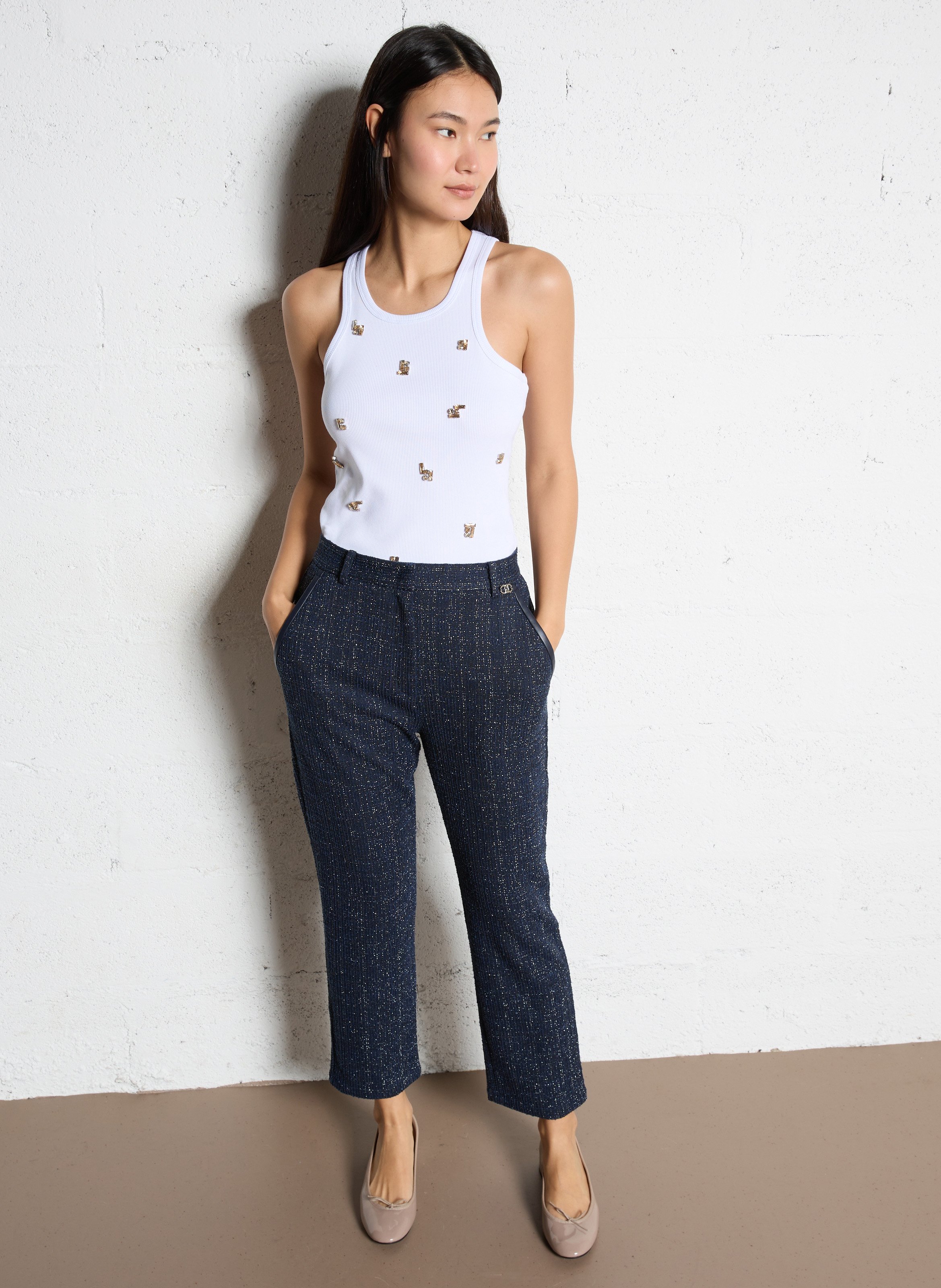 Ballerines en cuir vernis camille Beige